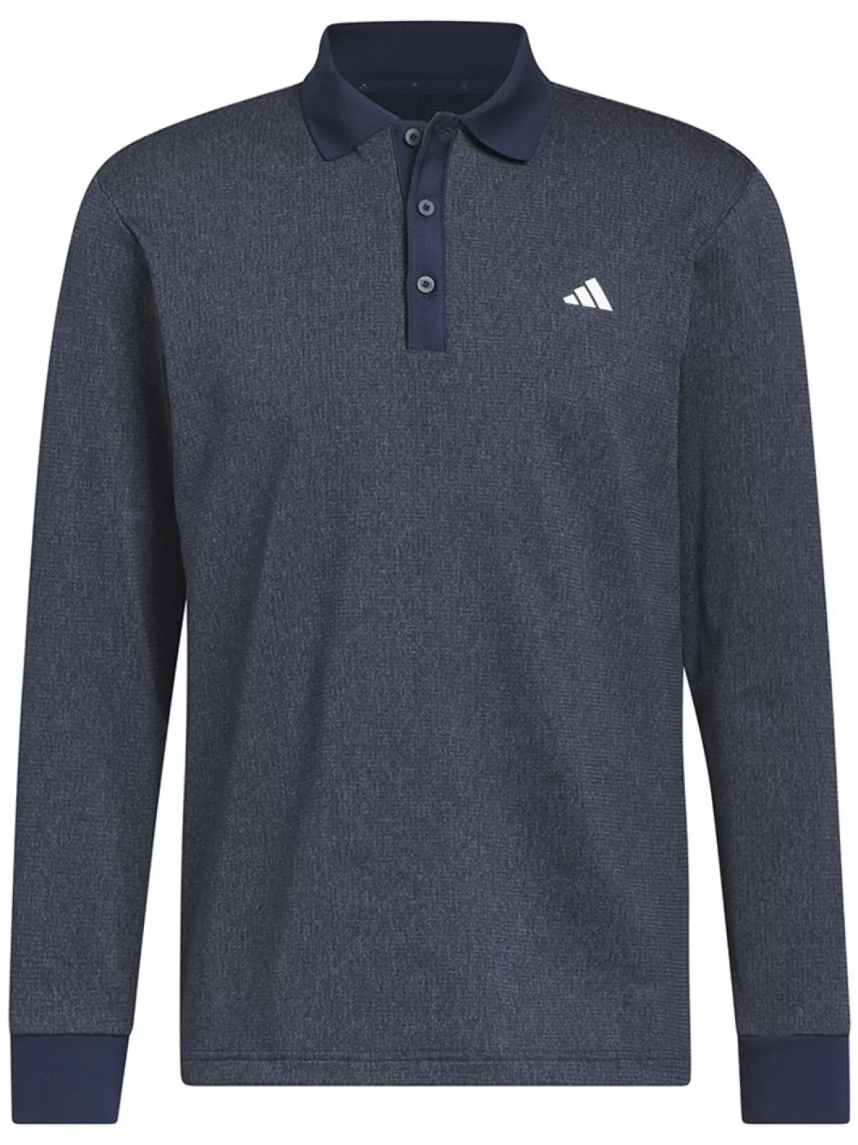 Men Adidas Shirts< Essentials Heathered Long Sleeve Polo Shirt - Collegiate Navy