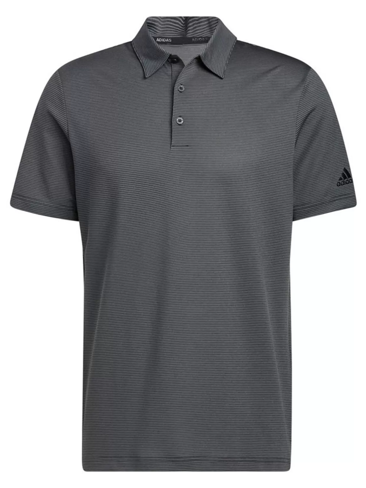 Men Adidas Shirts< Ottoman Stripe Polo Shirt - Black/Grey Six