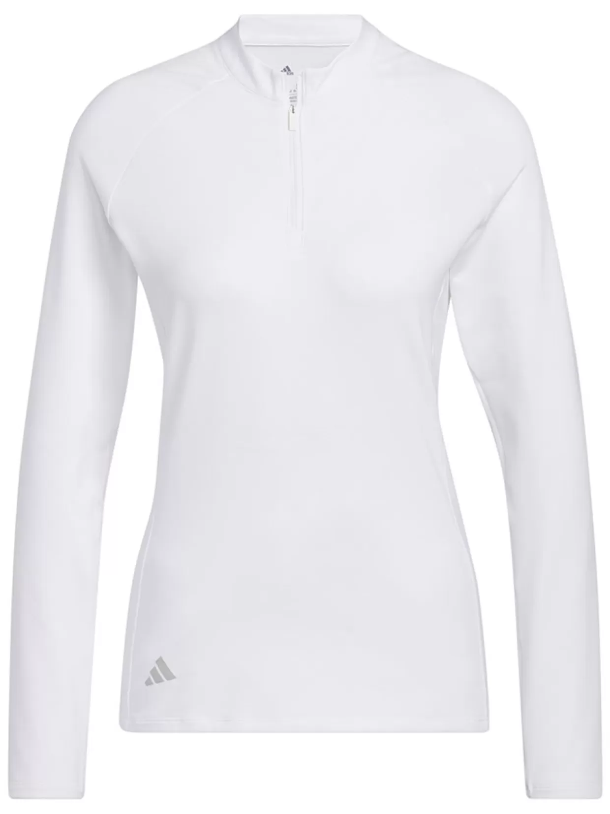 Women Adidas Shirts< Women'S Quarter-Zip Long Sleeve Golf Polo Shirt - White