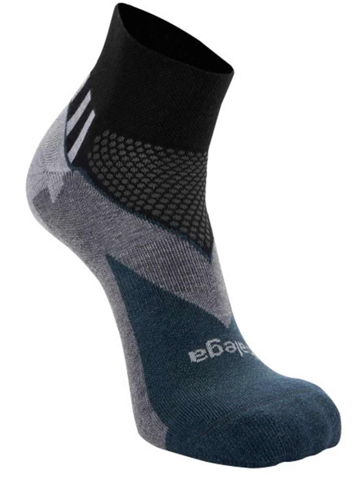 Balega Socks< Enduro V-Tech Quarter Socks - Black/Charcoal