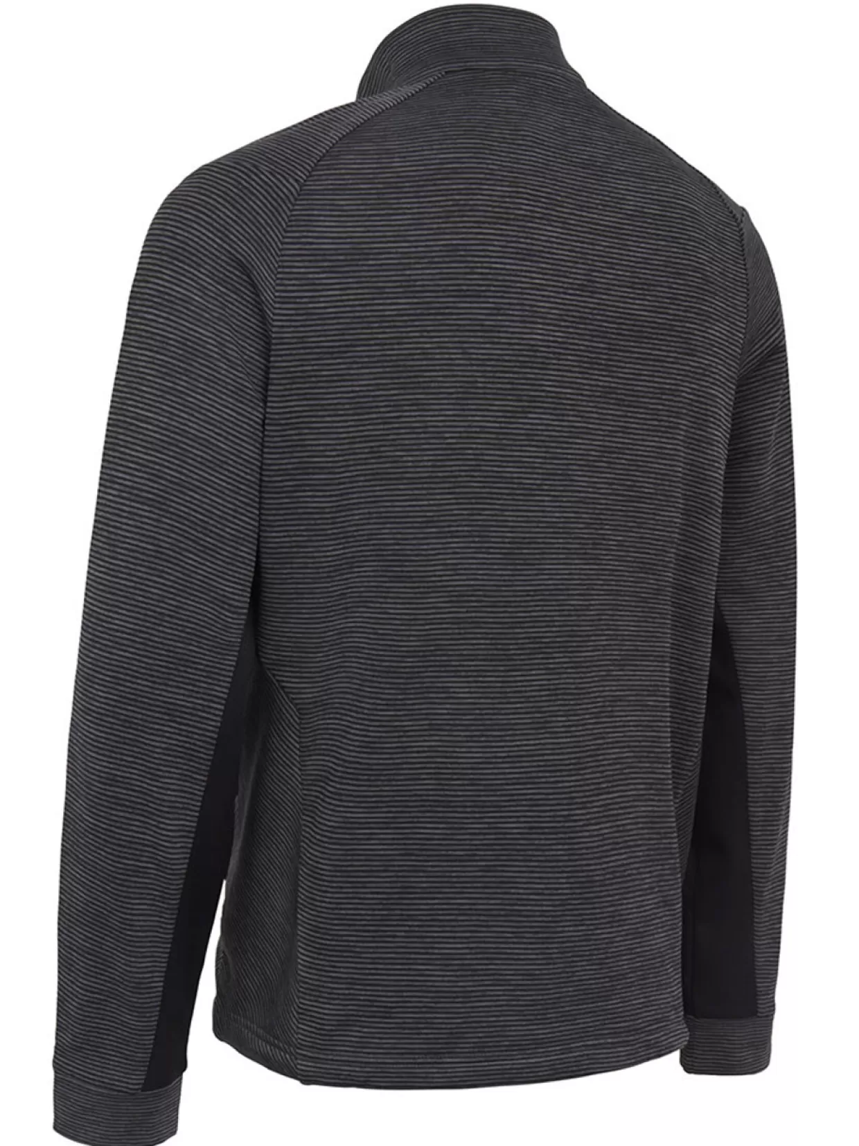 Men Callaway Jumpers< Heather Stripe Fleece Back 1/4 Zip - Black Heather