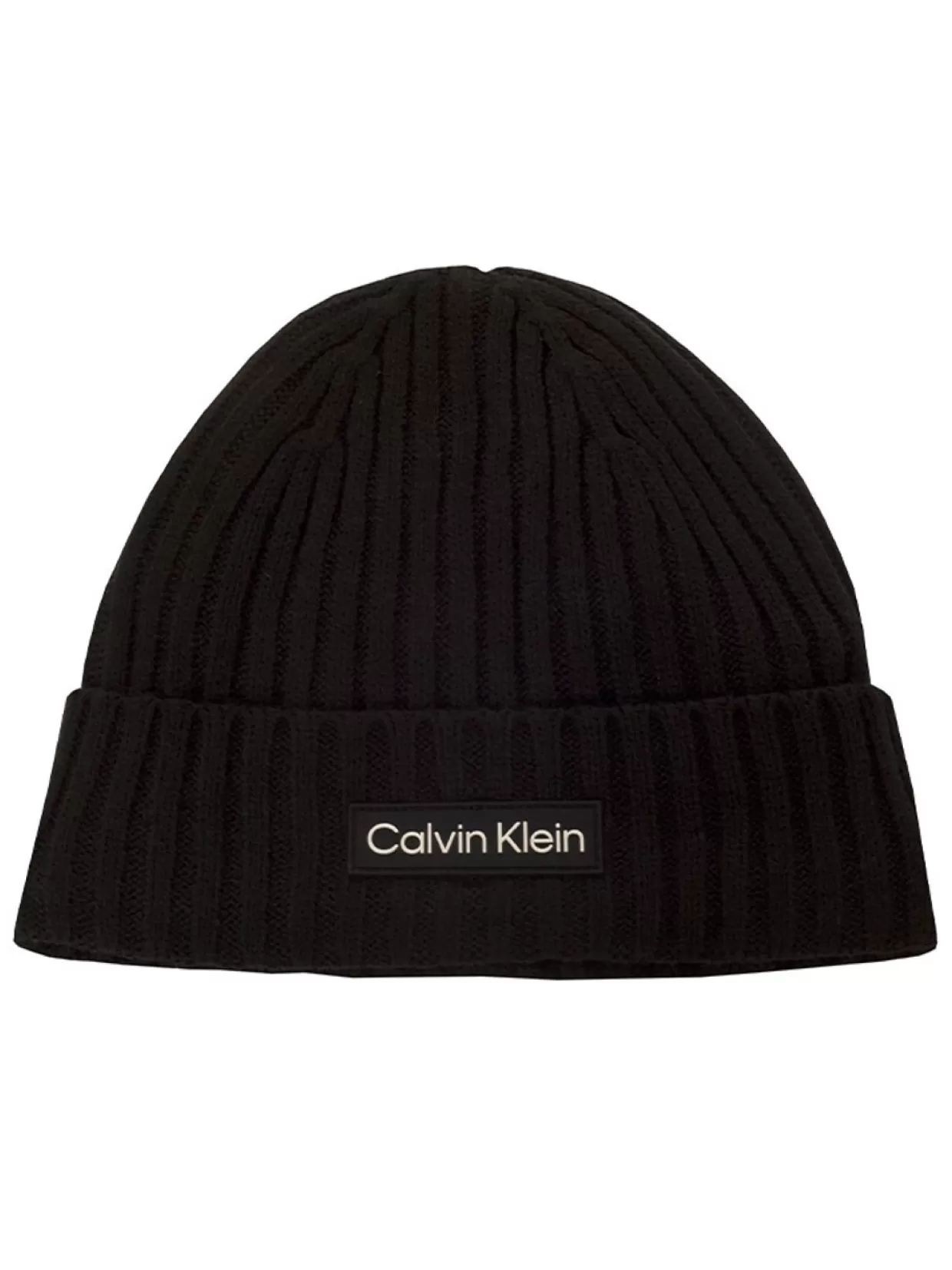 Calvin Klein Beanies & Mitts< Chunky Knit Badge Beanie