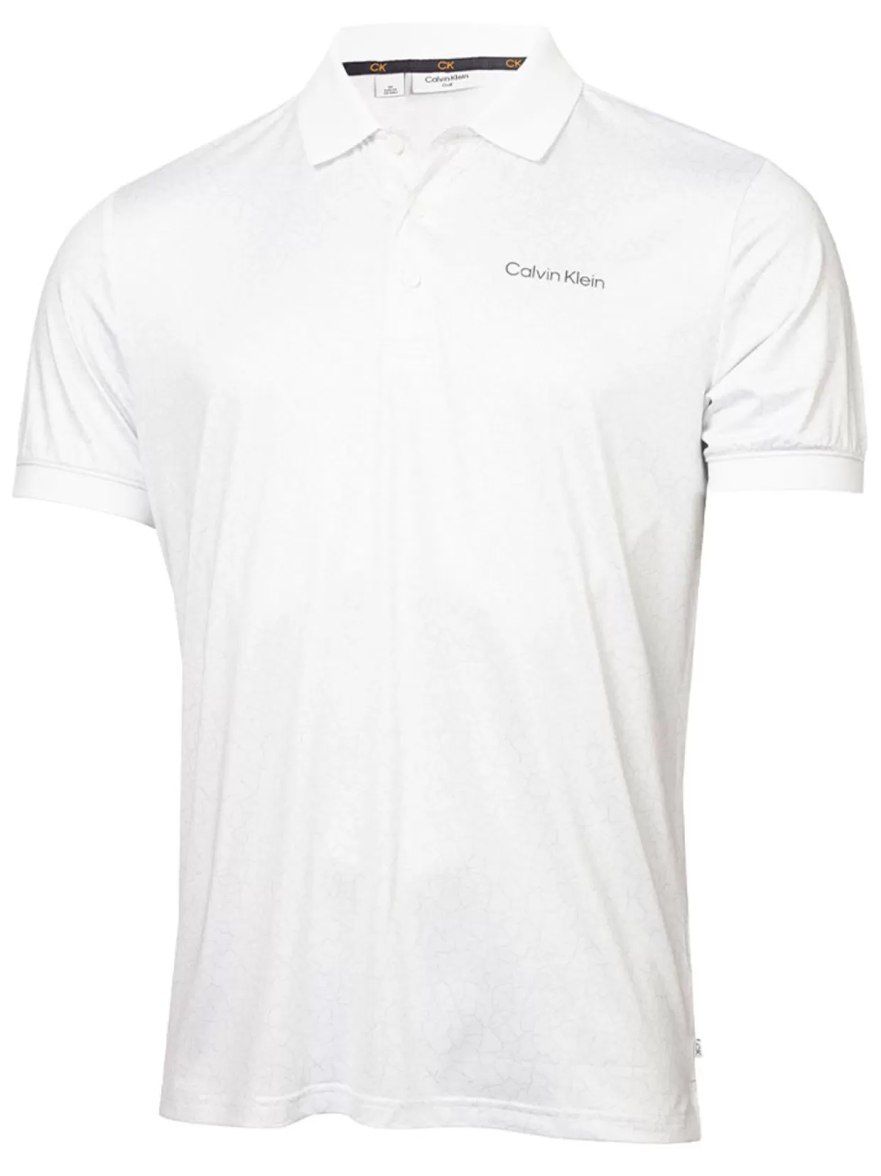 Men Calvin Klein Shirts< Fracture Print Polo - White/Pulse Silver