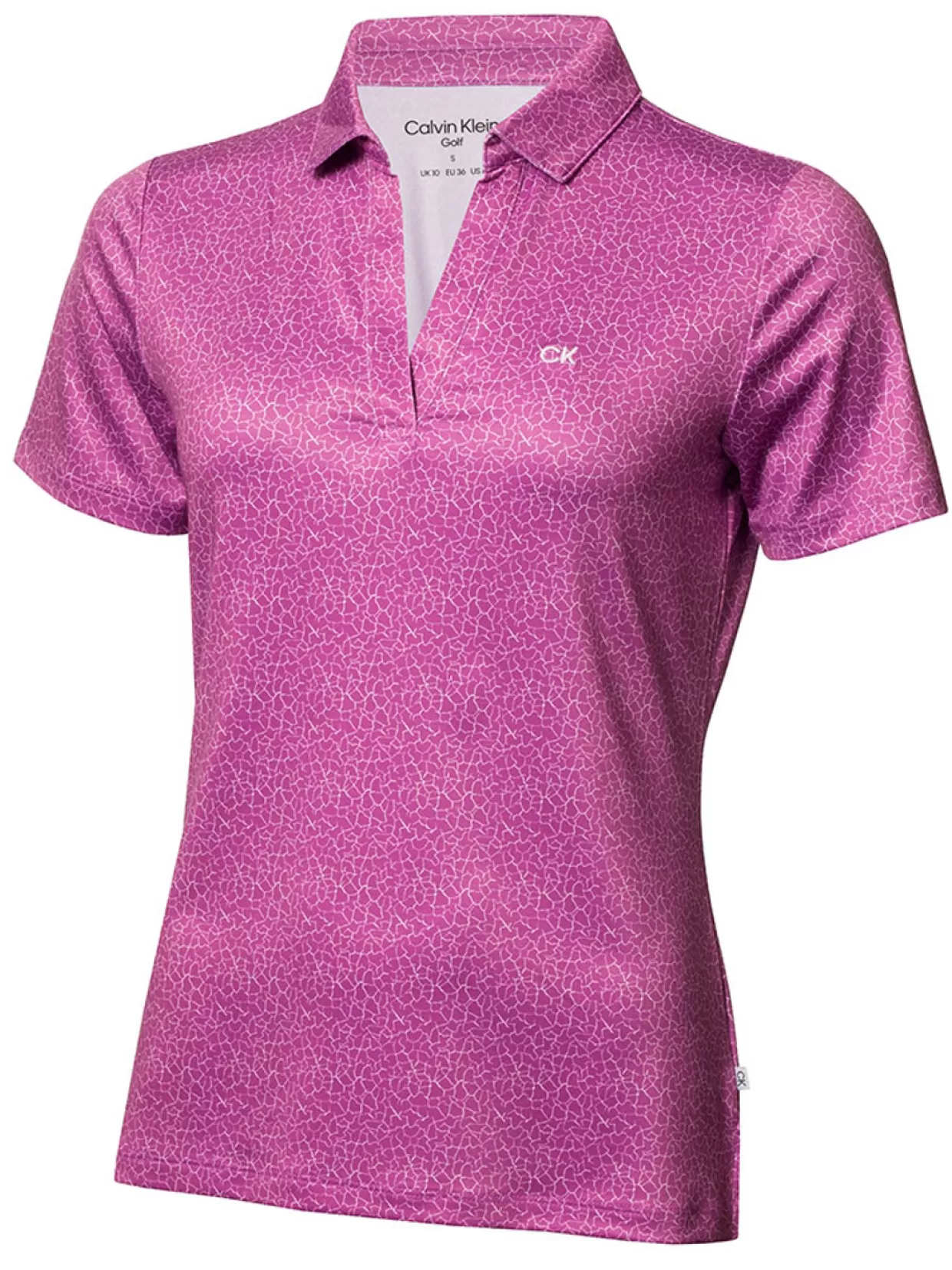 Women Calvin Klein Shirts< Women'S Crackle Polo - Orchid/White