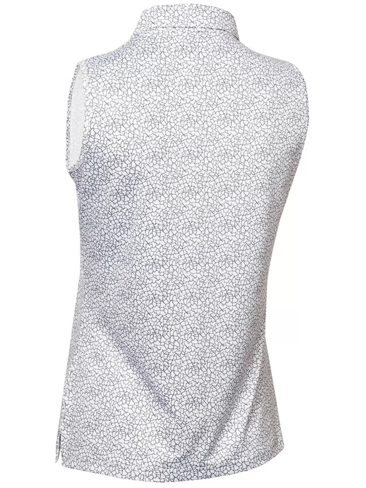 Women Calvin Klein Shirts< Women'S Crackle Sleeveless Polo - White/Navy