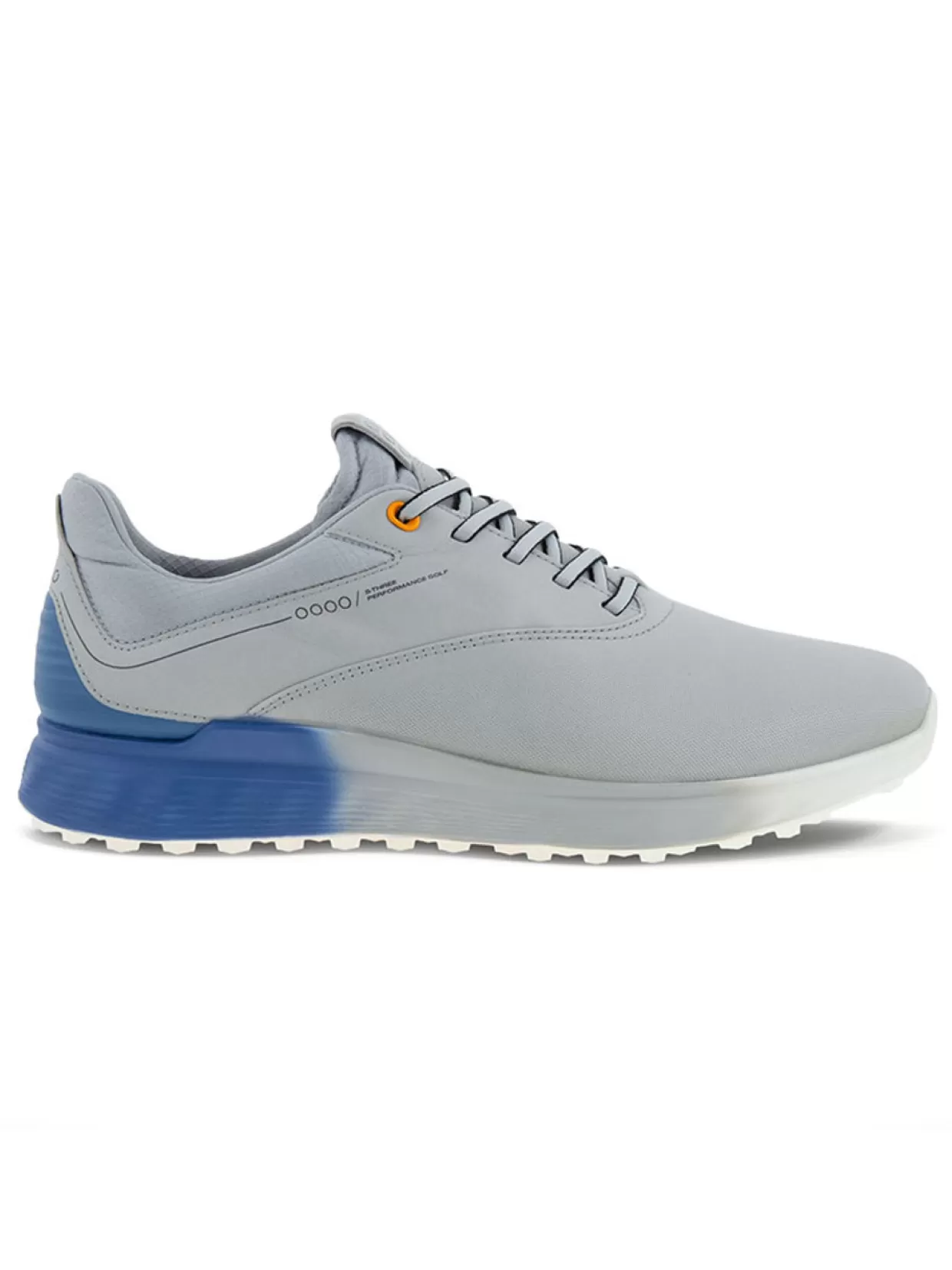 Men Ecco Mens Golf Shoes< M S-Three Golf Shoes - Concrete/Blue