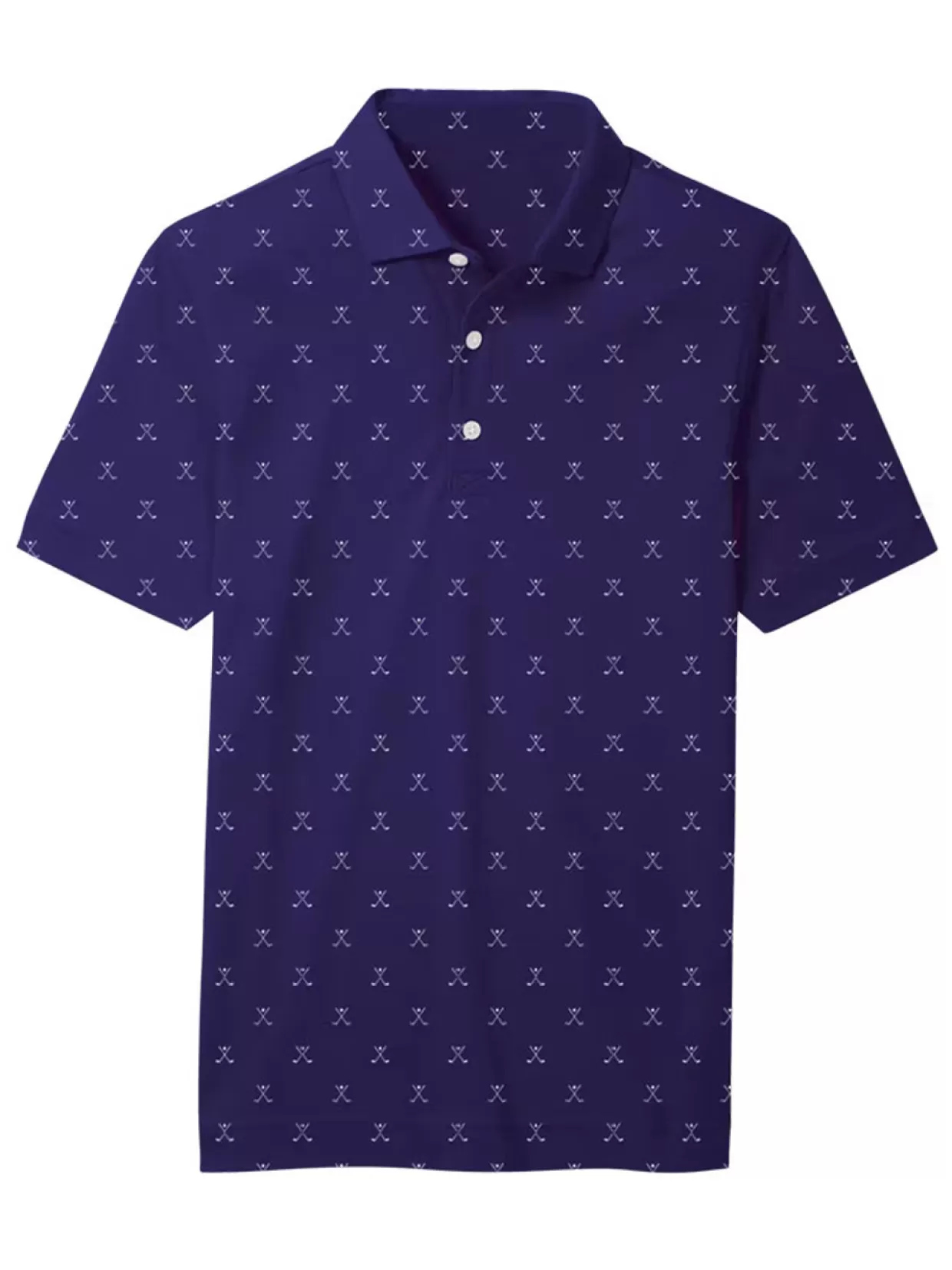 Kids FootJoy Shirts< Junior Golf Print Polo - Navy