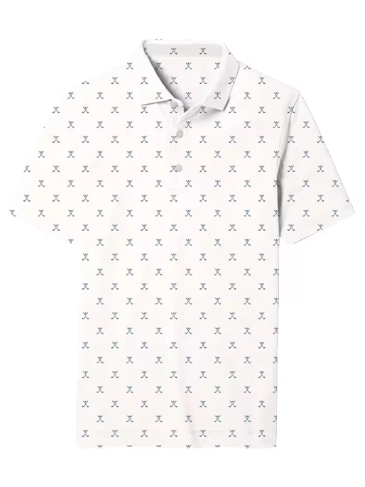 Kids FootJoy Shirts< Junior Golf Print Polo - White