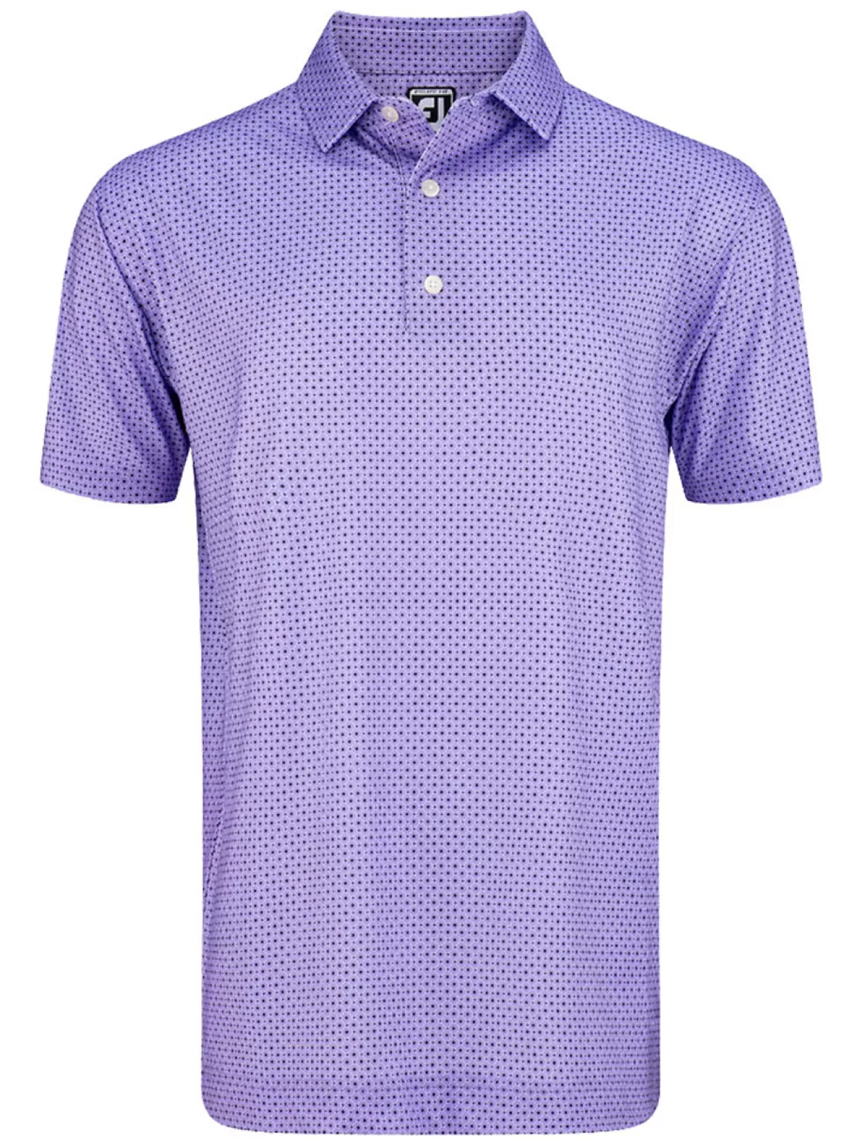 Men FootJoy Shirts< Lisle Geo Print Golf Shirt - Violet/Black/White