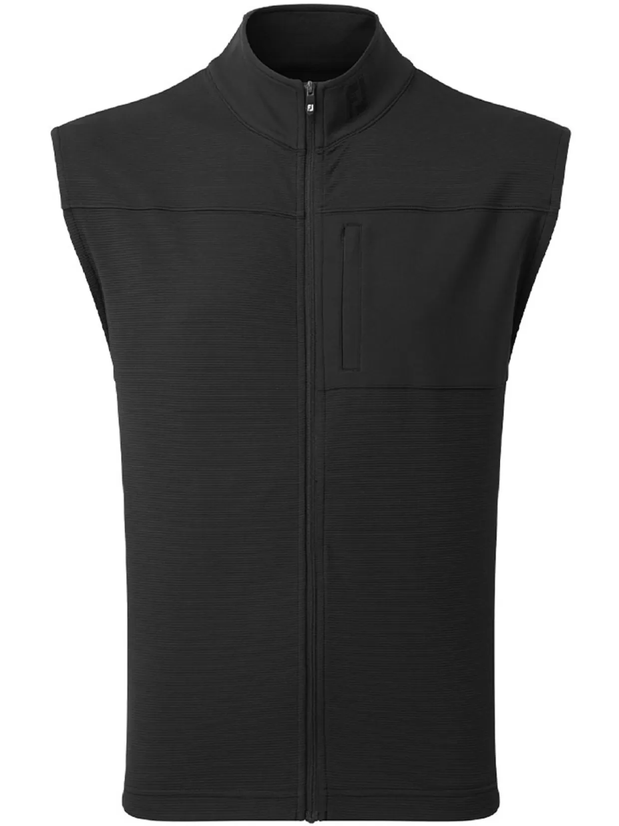 Men FootJoy Vests< Ottoman Full Zip Vest - Black