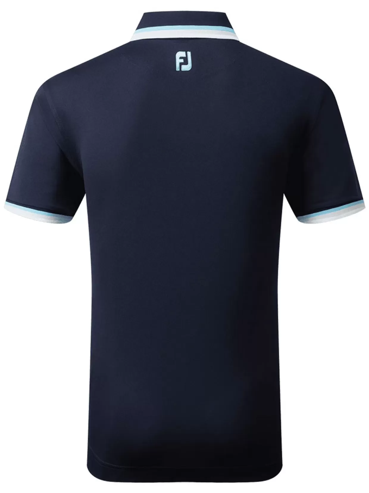 Men FootJoy Shirts< Solid Pique With Trim Golf Shirt - Navy