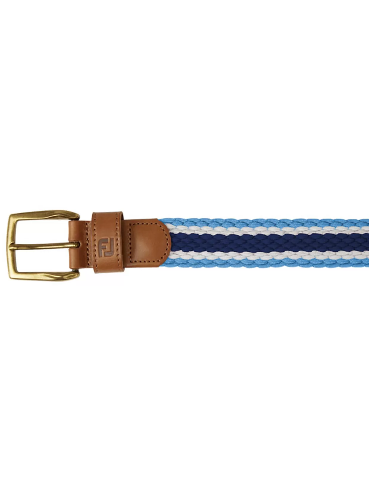 FootJoy Belts< Striped Braided Belt - True Blue/Navy/White