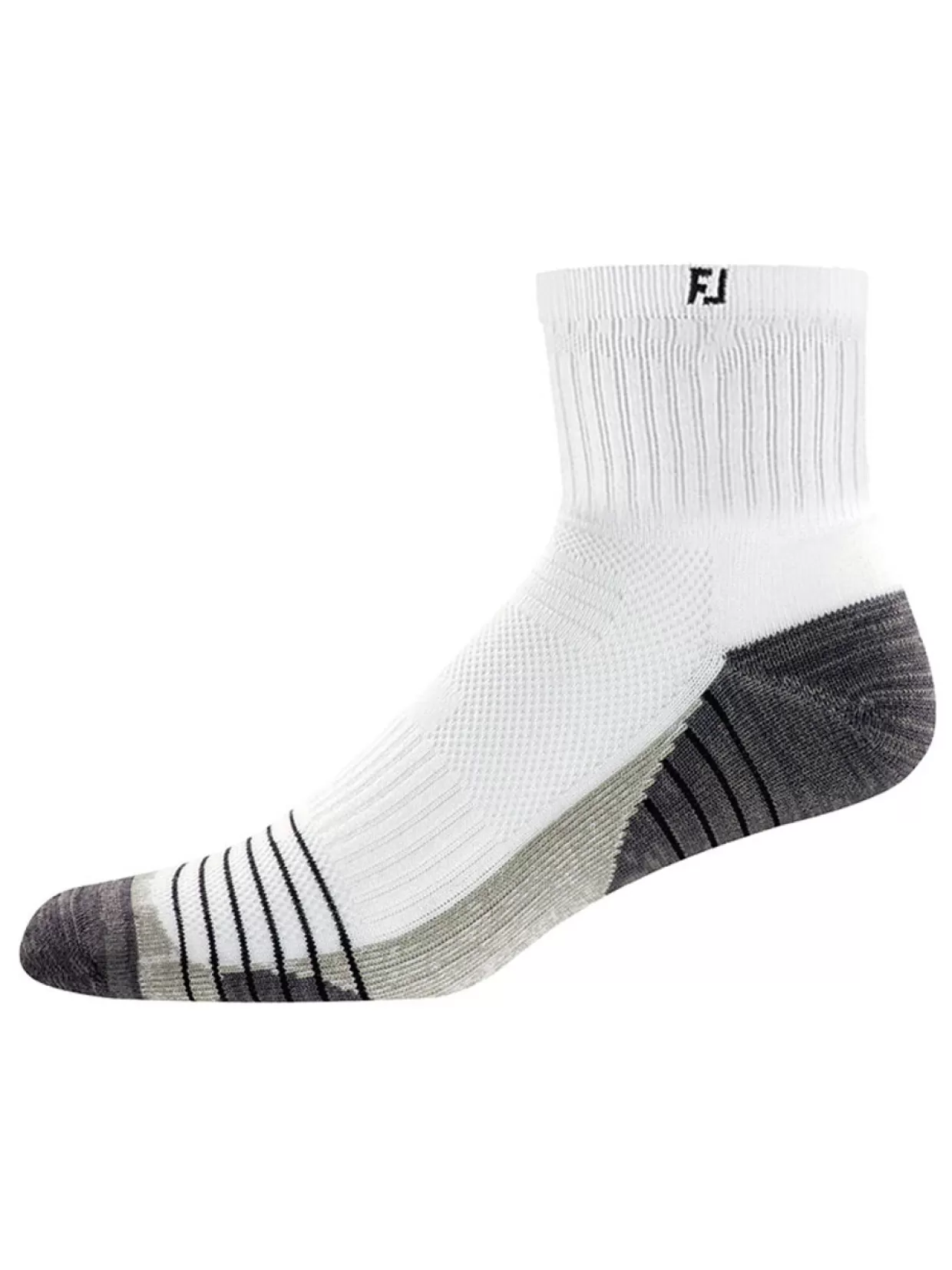 FootJoy Socks< Techsof Tour Quarter Golf Socks - White