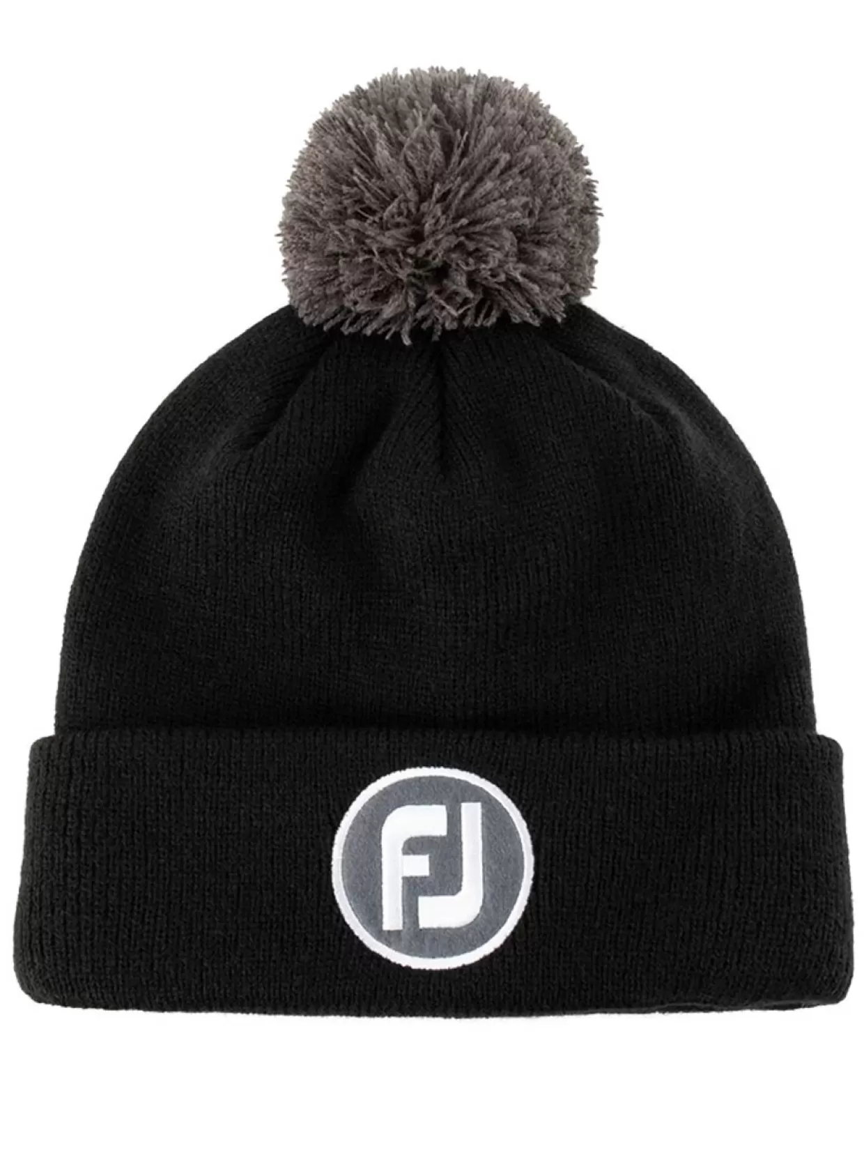 FootJoy Beanies & Mitts< Winter Solid Colour Pom Pom Beanie - Black