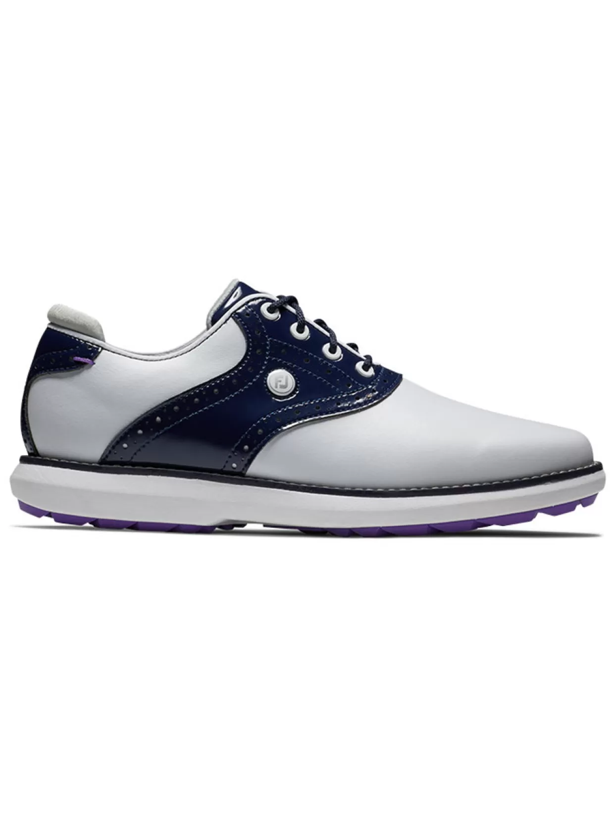 Women FootJoy Womens Golf Shoes< Women'S Fj Traditions Spikeless Golf Shoes - White/Navy