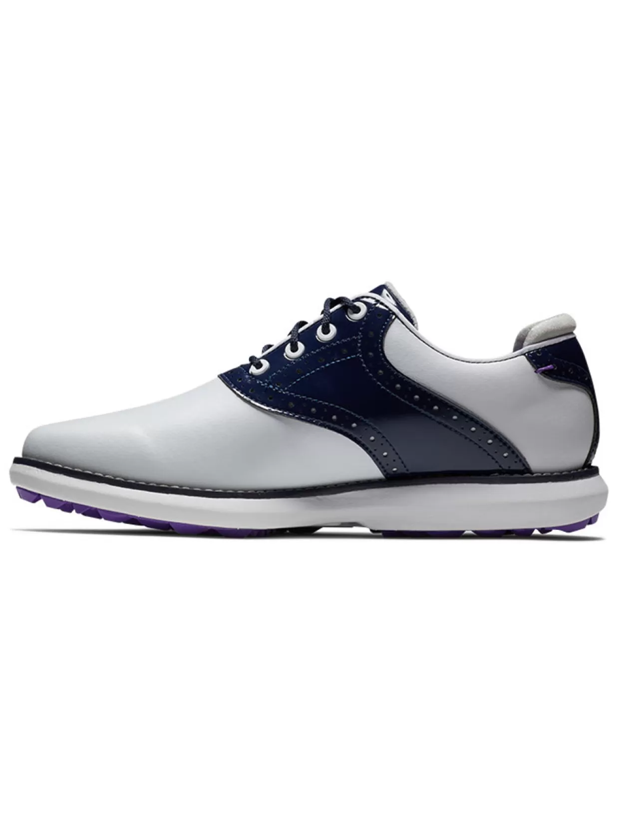 Women FootJoy Womens Golf Shoes< Women'S Fj Traditions Spikeless Golf Shoes - White/Navy