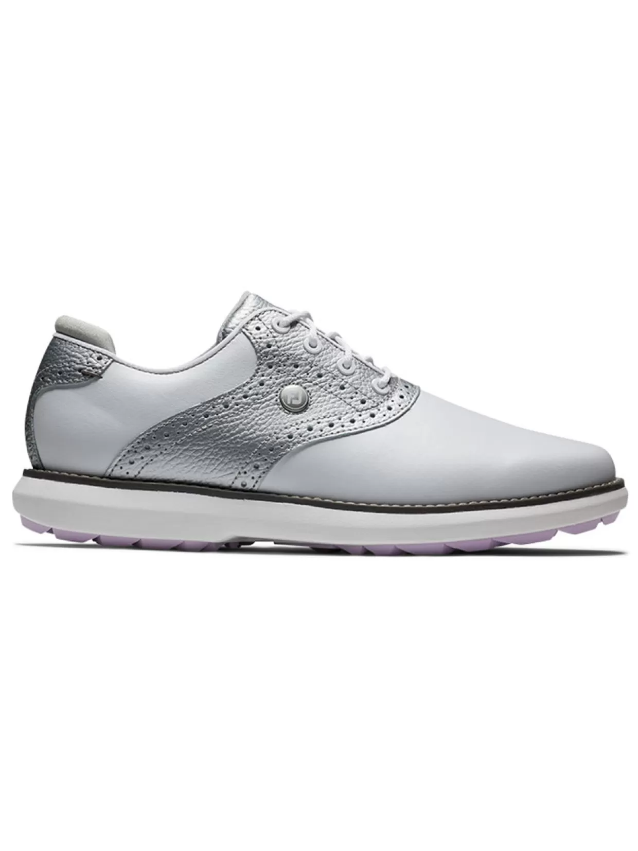 Women FootJoy Womens Golf Shoes< Women'S Fj Traditions Spikeless Golf Shoes - White/Silver