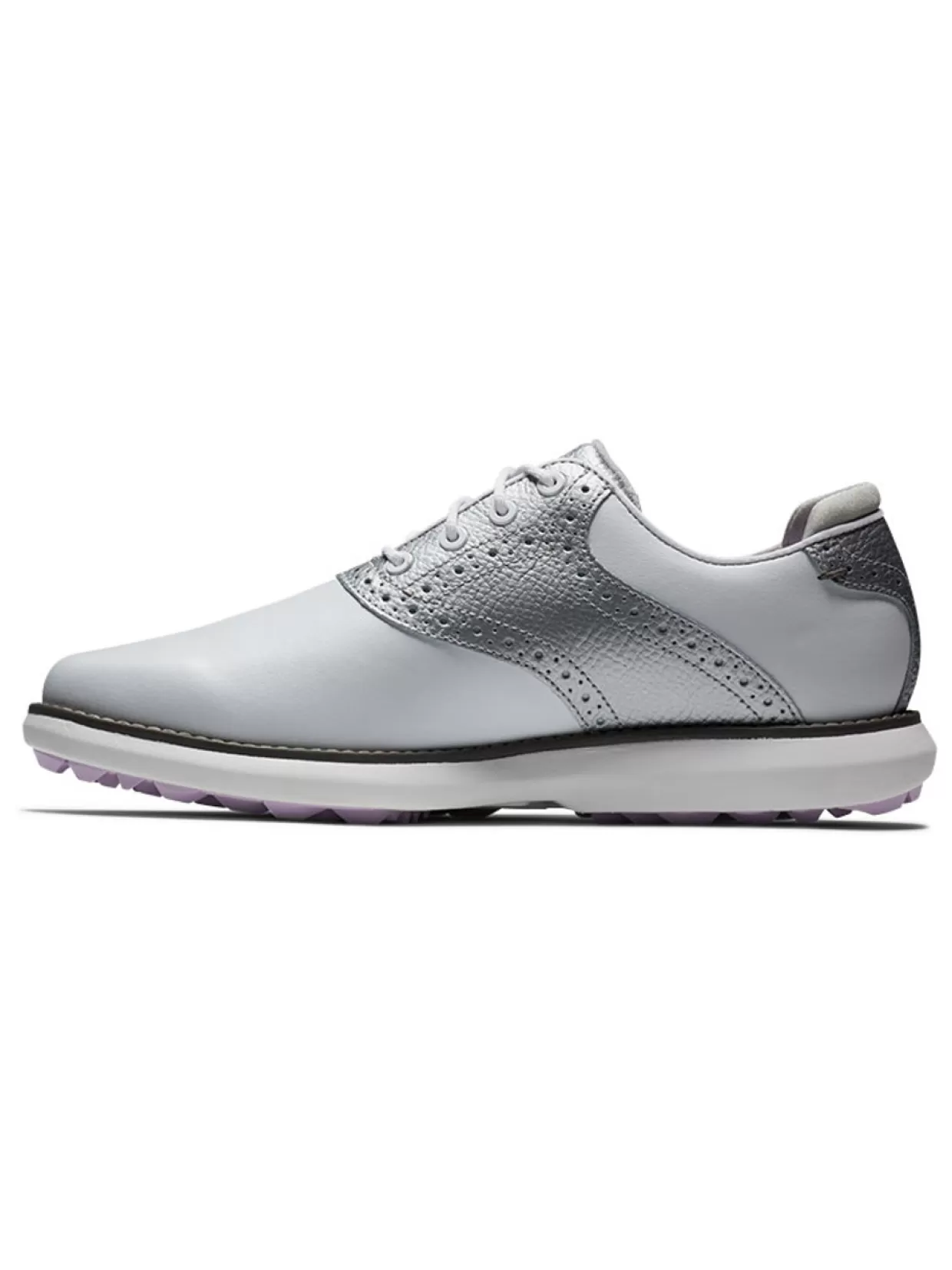 Women FootJoy Womens Golf Shoes< Women'S Fj Traditions Spikeless Golf Shoes - White/Silver