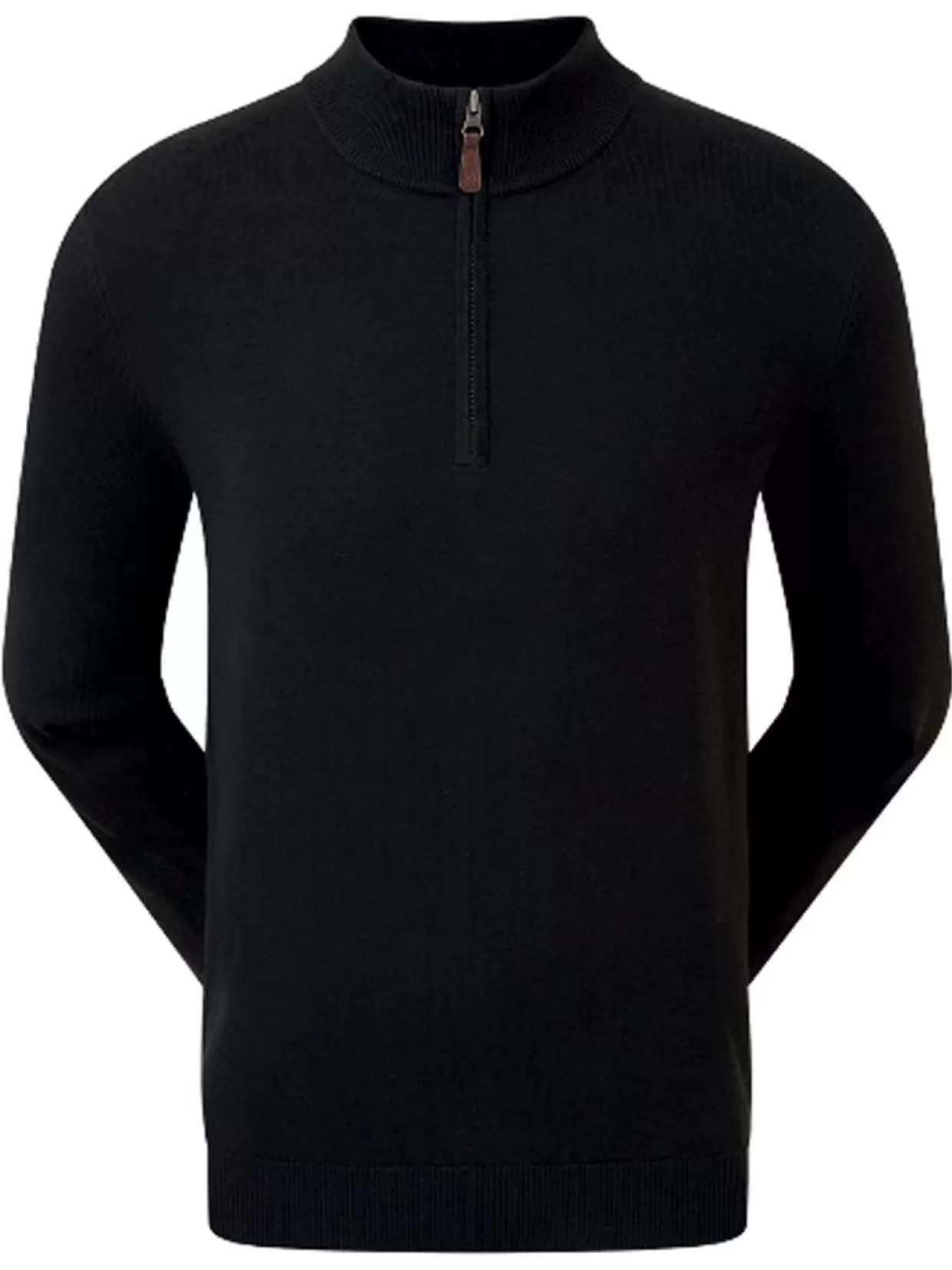 Men FootJoy Jumpers< Wool Blend 1/2 Zip Pullover - Black