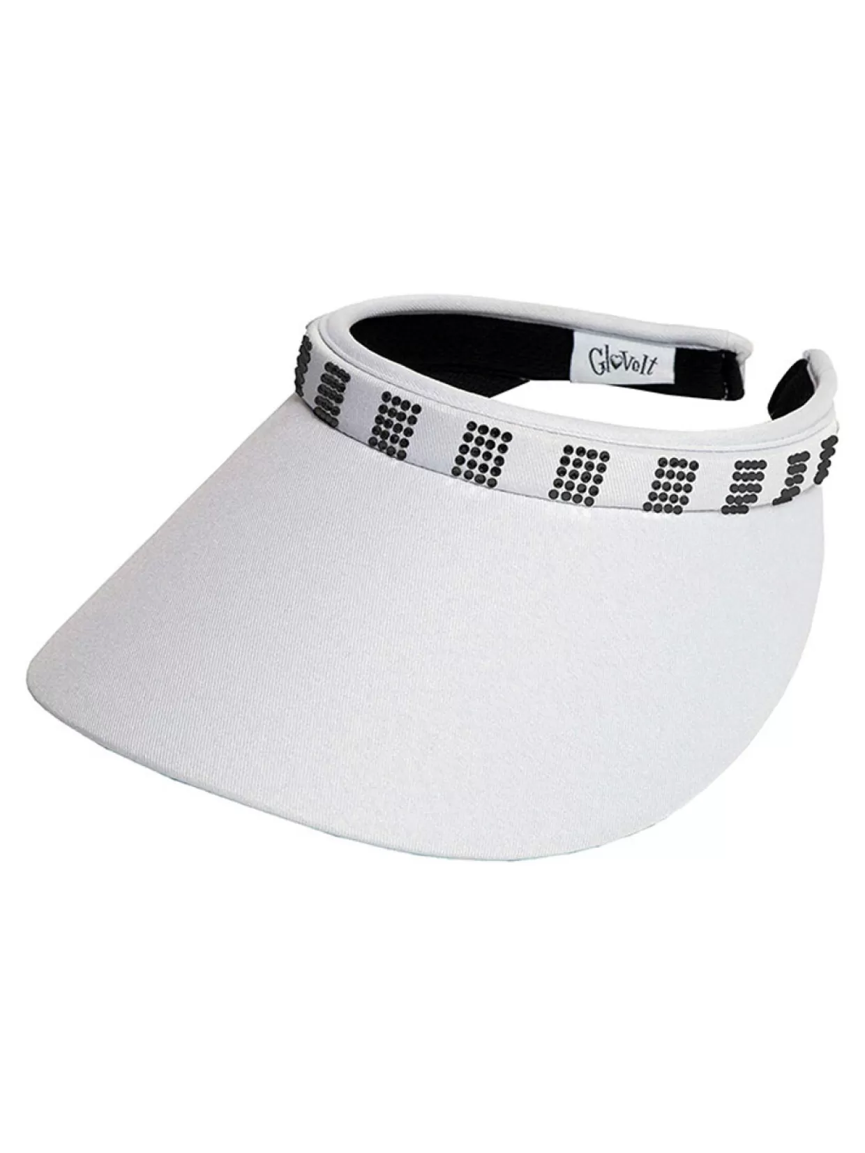 Glove It Visors< Bling Crystal Square Clip Visor - White