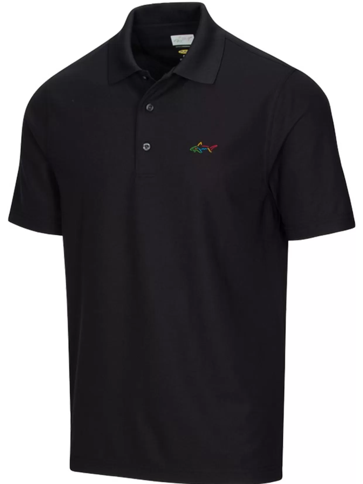 Men Greg Norman Shirts< Classic Pique Shark Polo - Black