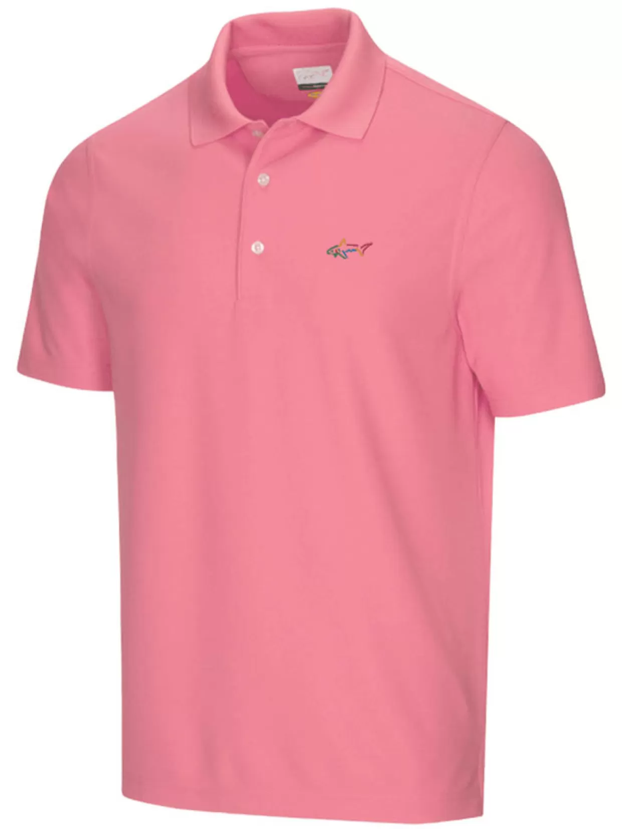 Men Greg Norman Shirts< Classic Pique Shark Polo - Pink Cure