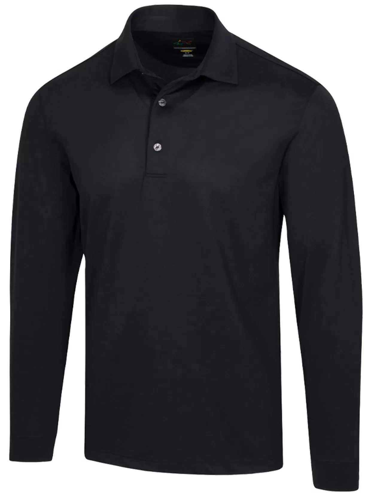 Men Greg Norman Shirts< Freedom Long Sleeve Polo - Black