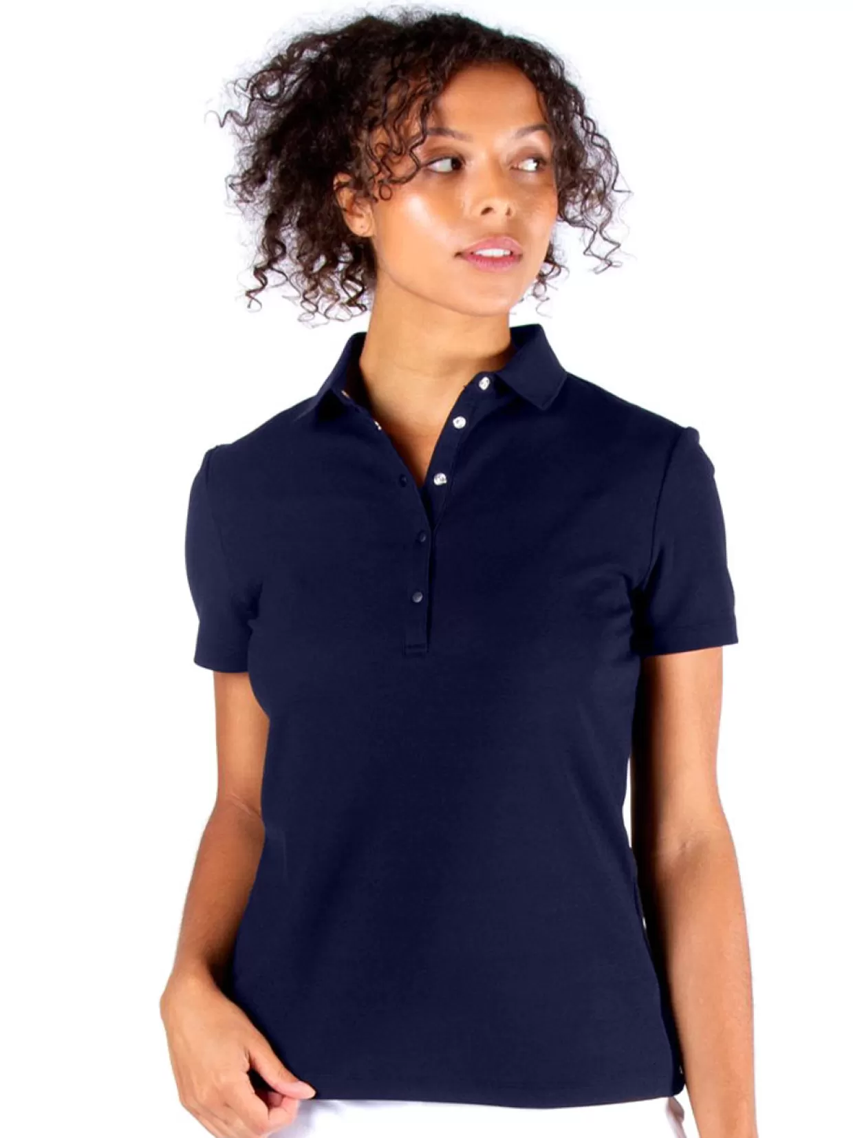 Women Nivo Shirts< W Brenna Polo - Navy