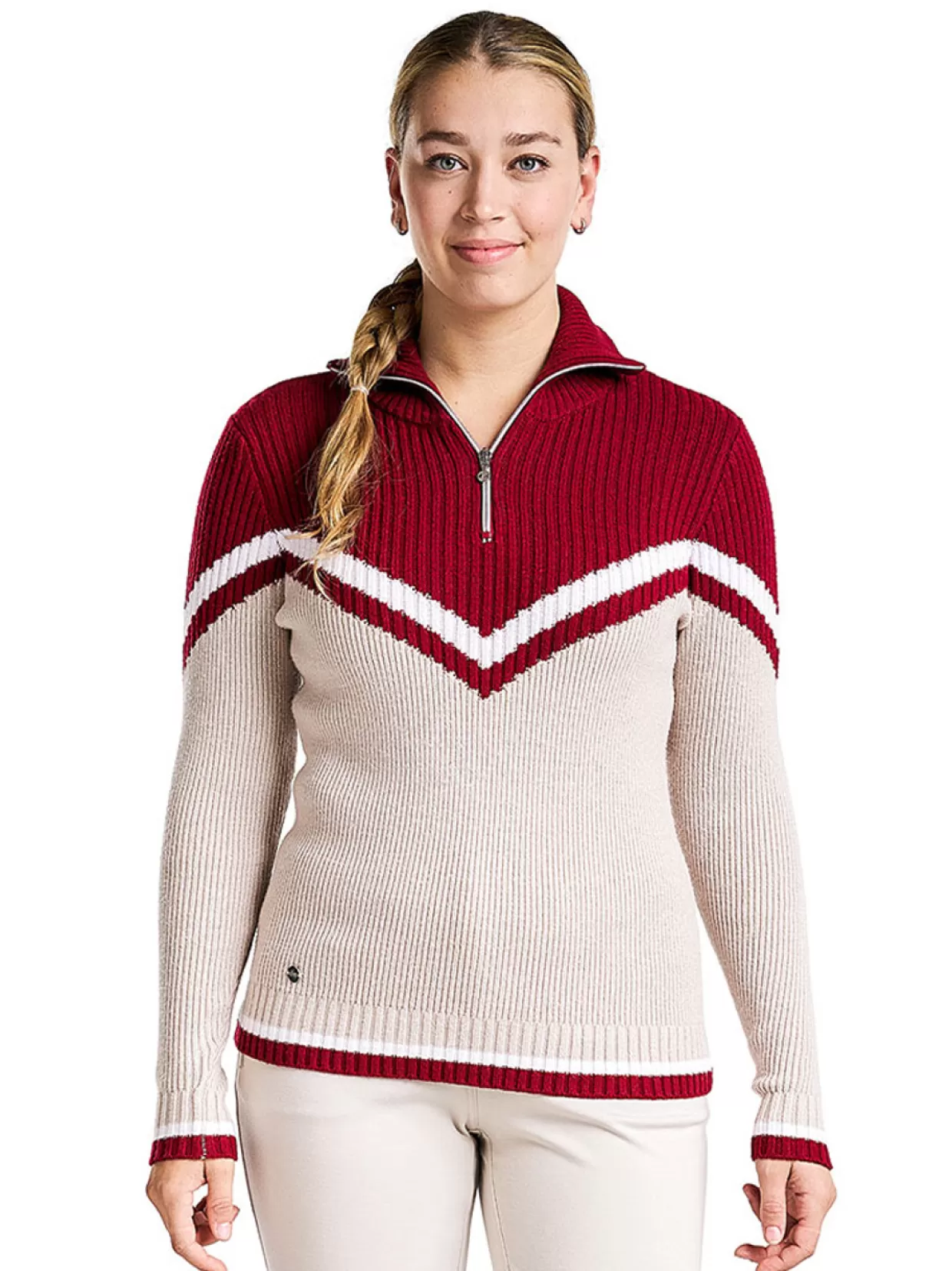 Women Nivo Jumpers< W Mabelyn Sweater - Cranberry