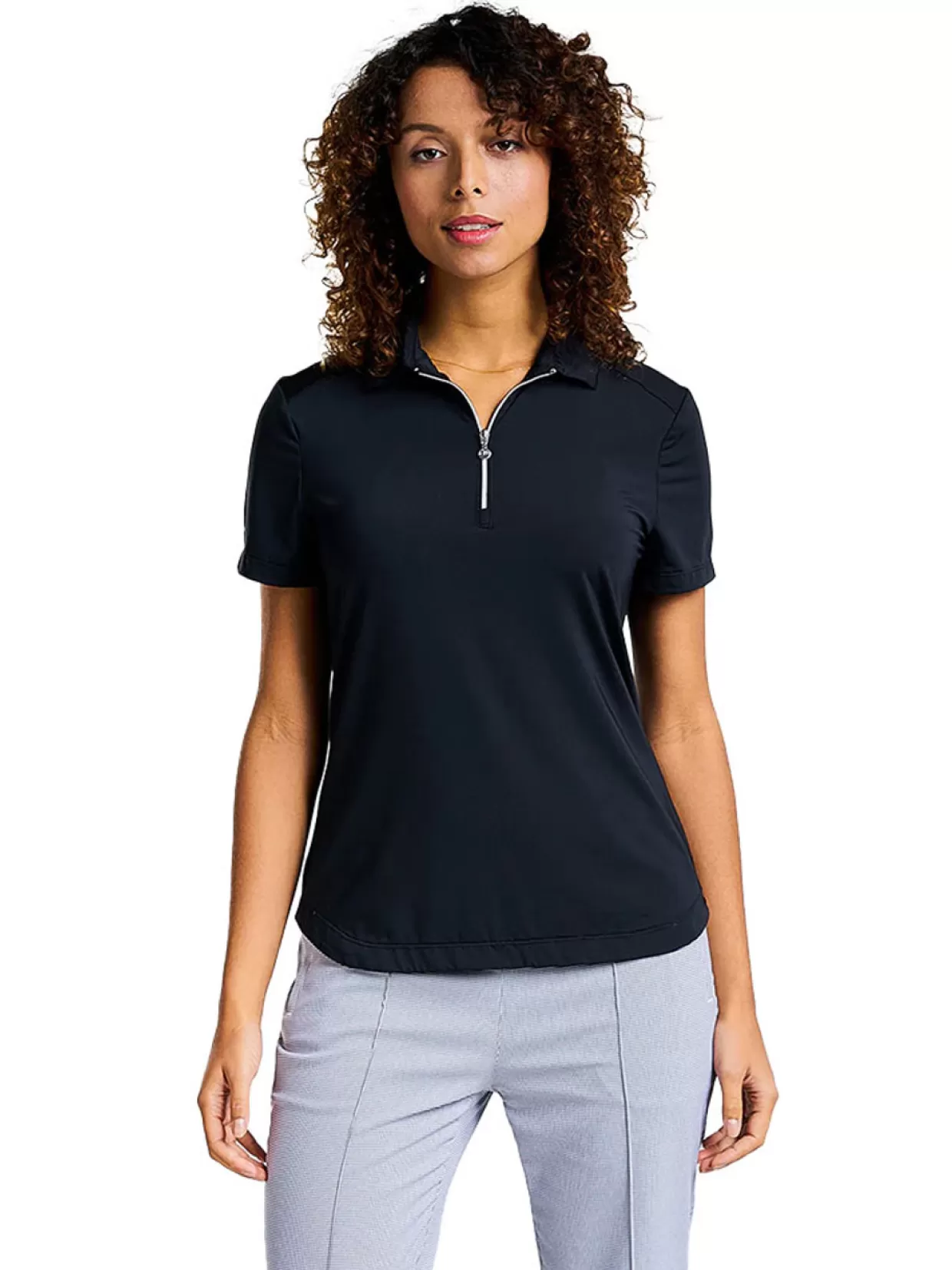 Women Nivo Shirts< W Naila Polo - Black