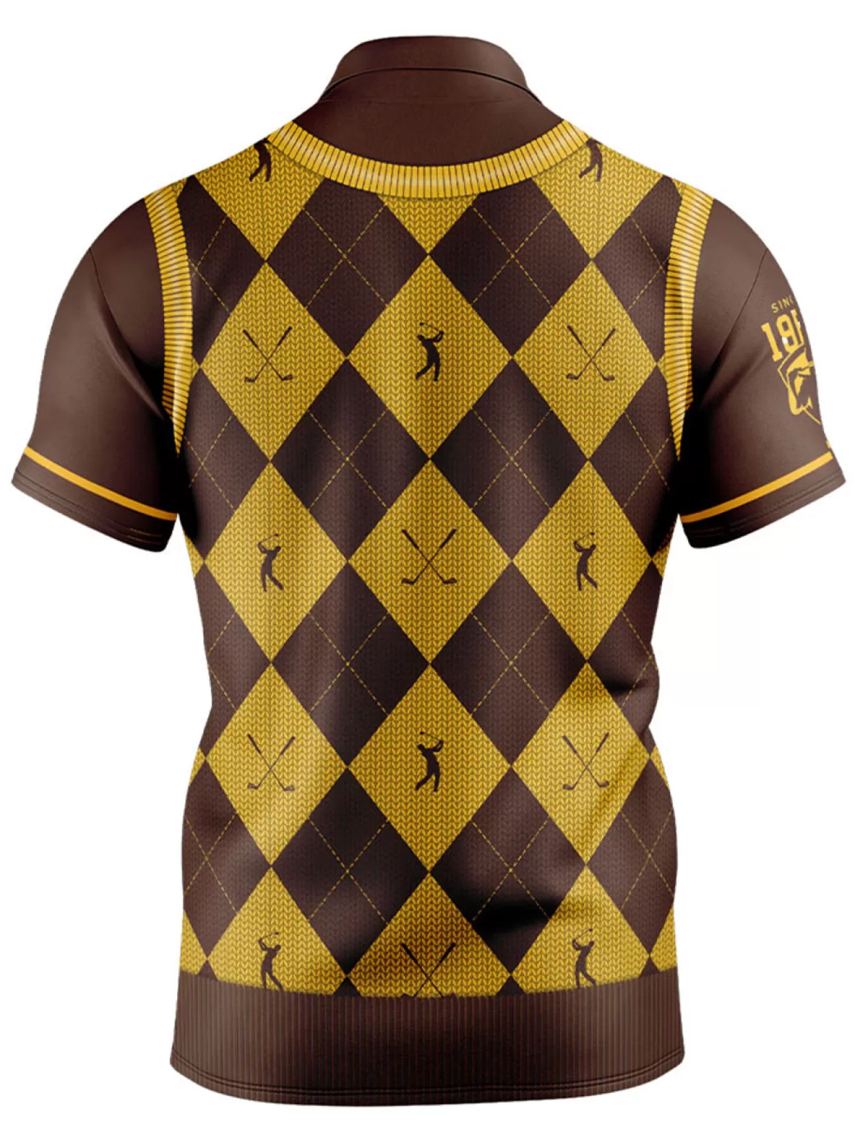 Men Official AFL Shirts< Fairway Golf Polo Shirt - Hawthorn