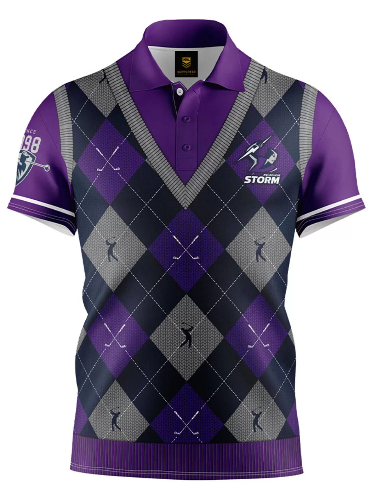 Men NRL Shirts<Official Fairway Golf Polo Shirt - Melbourne Storm