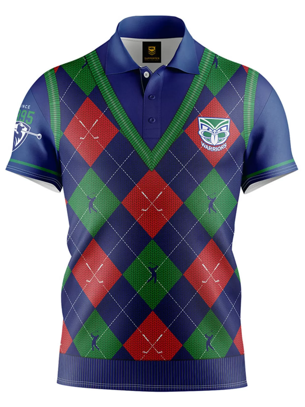 Men NRL Shirts<Official Fairway Golf Polo Shirt - Nz Warriors