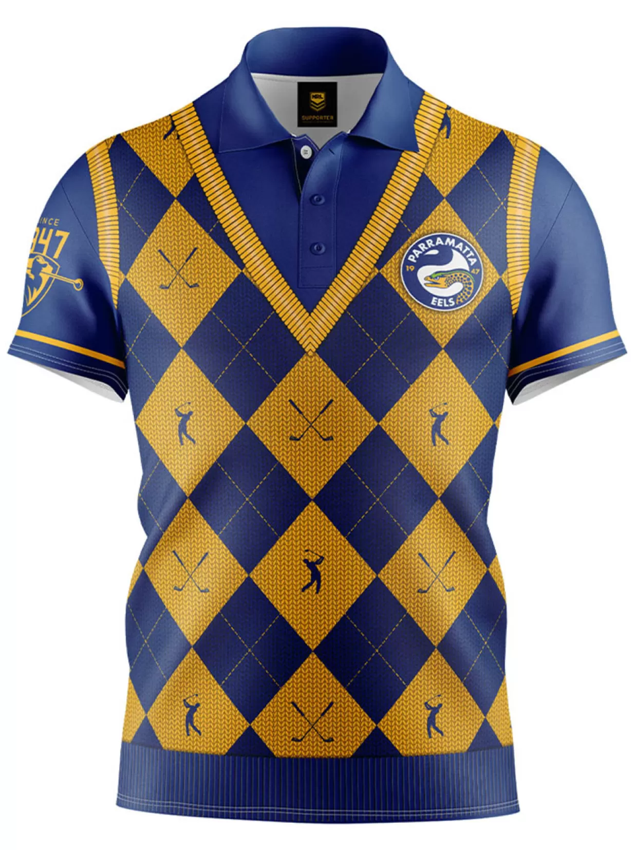 Men NRL Shirts<Official Fairway Golf Polo Shirt - Parramatta Eels