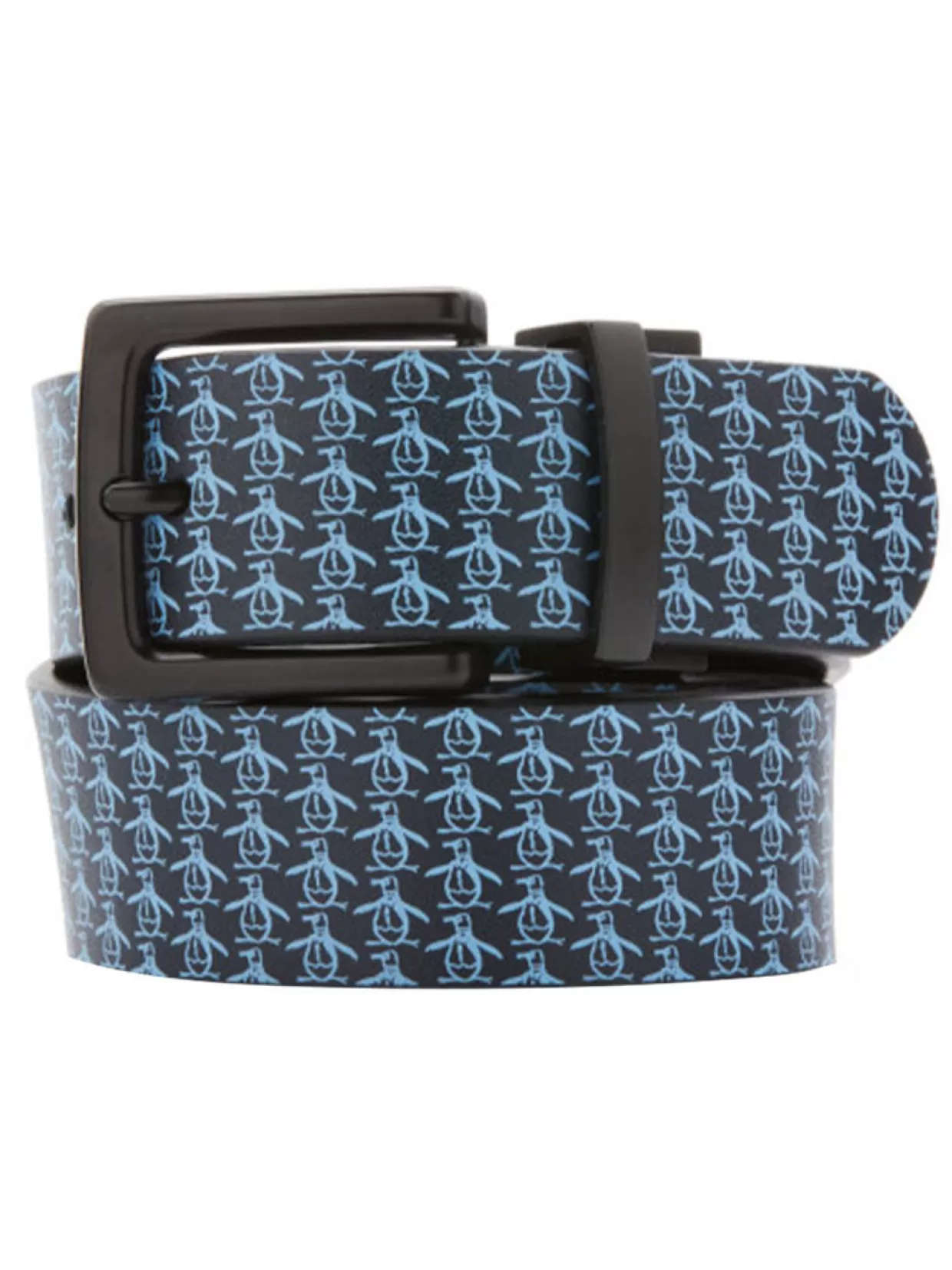 Original Penguin Belts< Reversible All Over Pete Printed Belt - Black Iris
