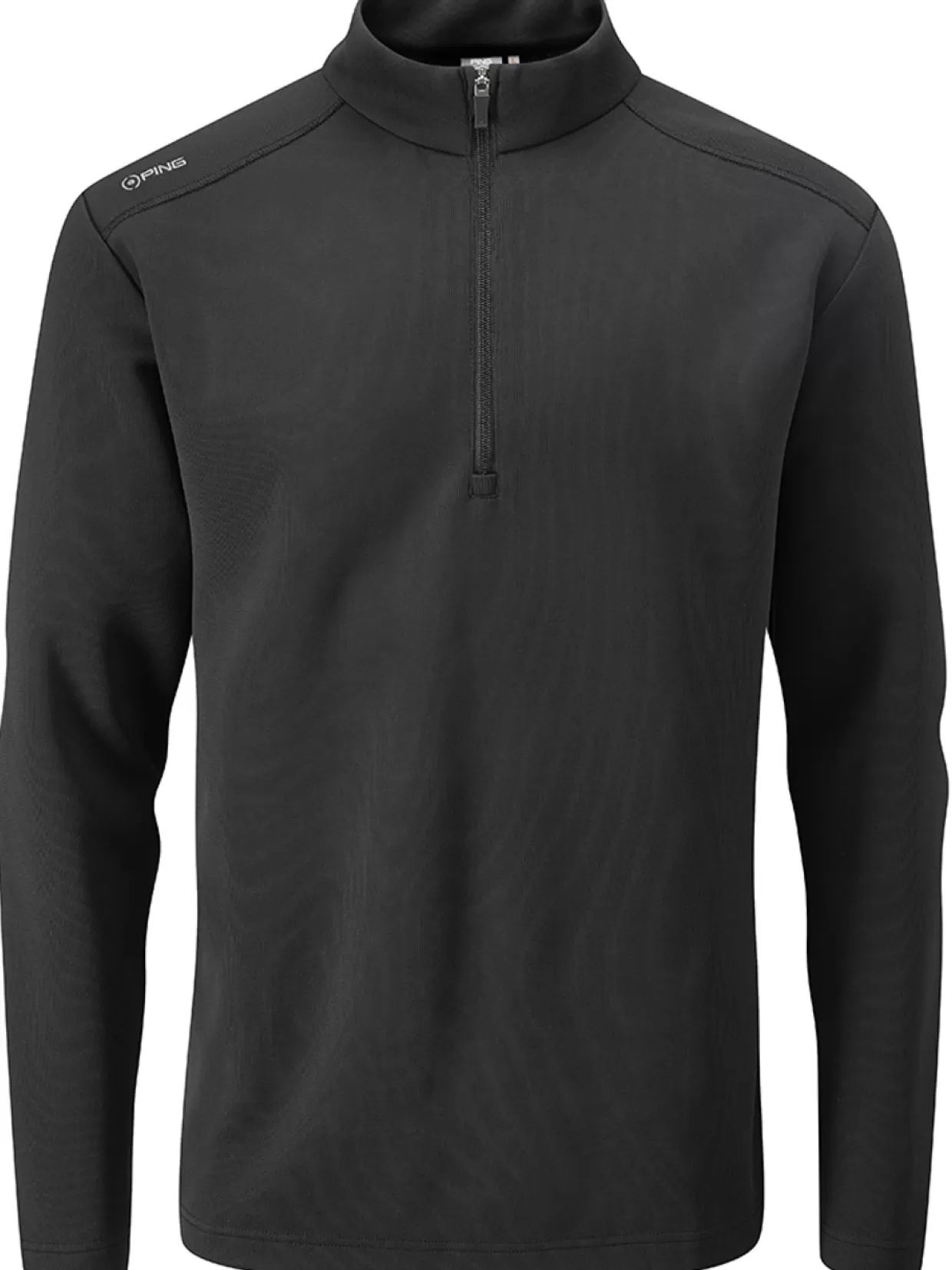 Men PING Jumpers< Ramsey 1/2 Zip Ribbed Fleece - Black