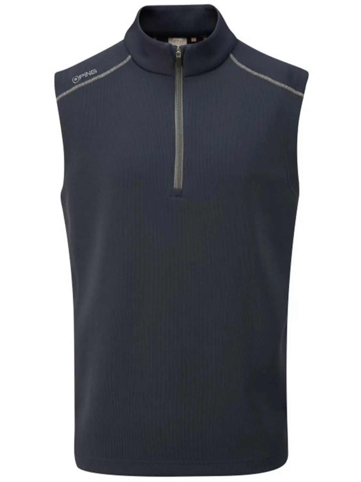 Men PING Vests< Ramsey 1/2 Zip Ribbed Fleece Vest - Navy