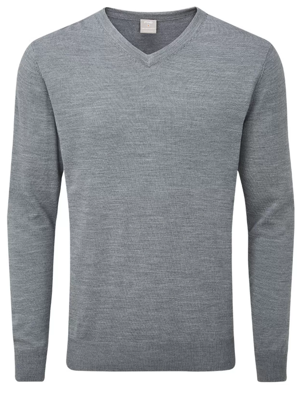 Men PING Jumpers< Sensorwarm Sullivan V-Neck Sweater - French Grey Marl