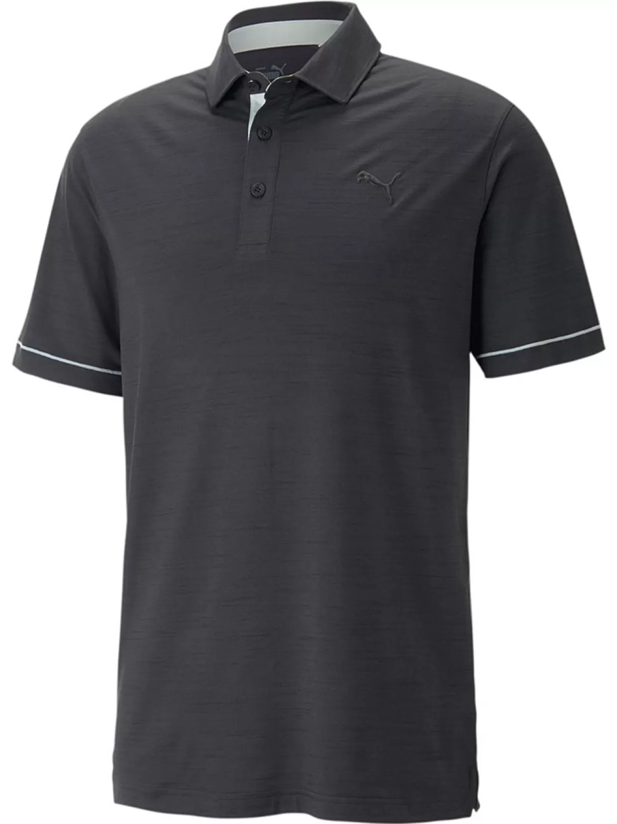 Men Puma Shirts< Cloudspun Haystack Golf Polo - Black Heather