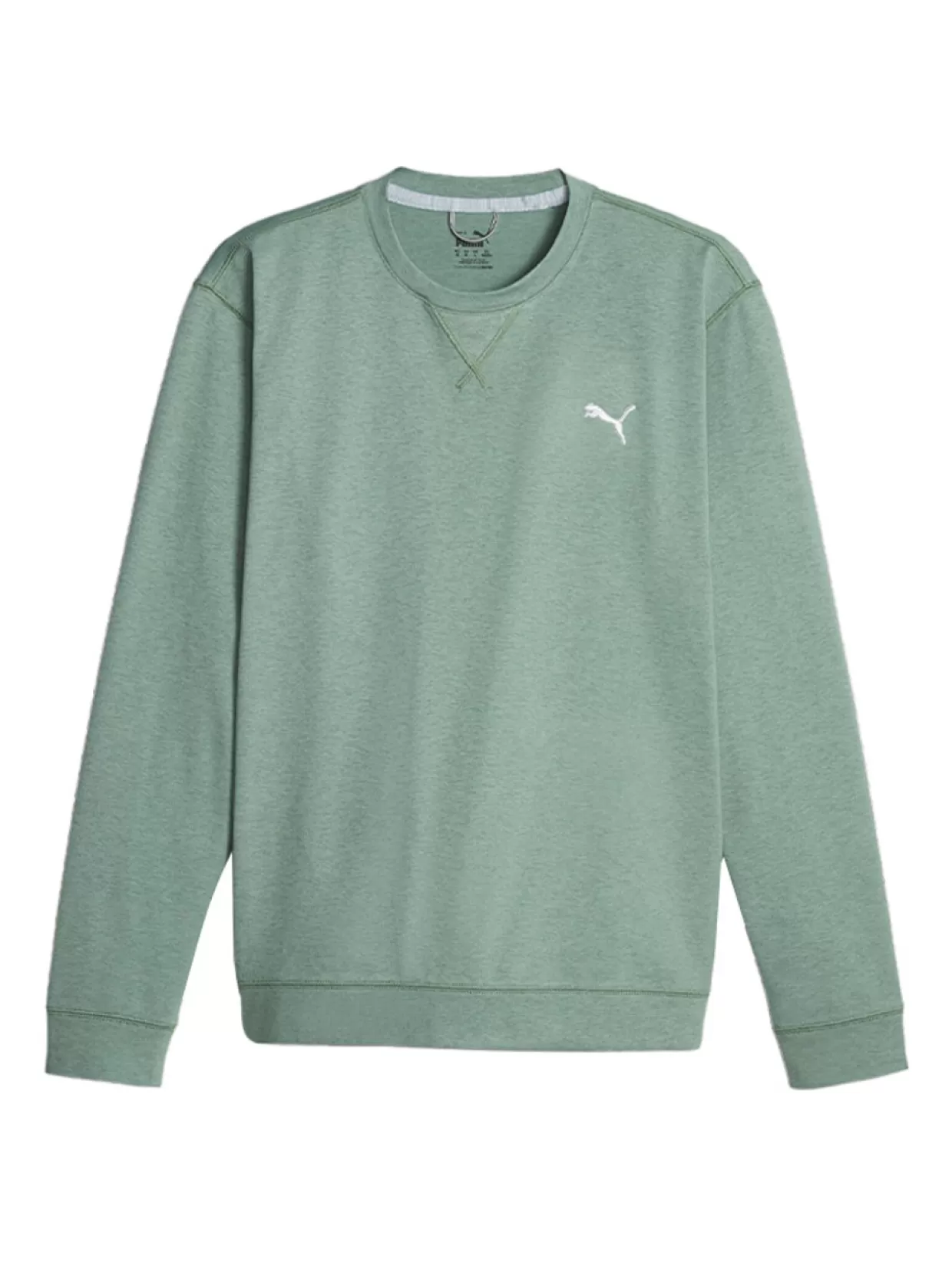 Men Puma Jumpers< Cloudspun Heather Golf Sweatshirt - Eucalyptus Heather