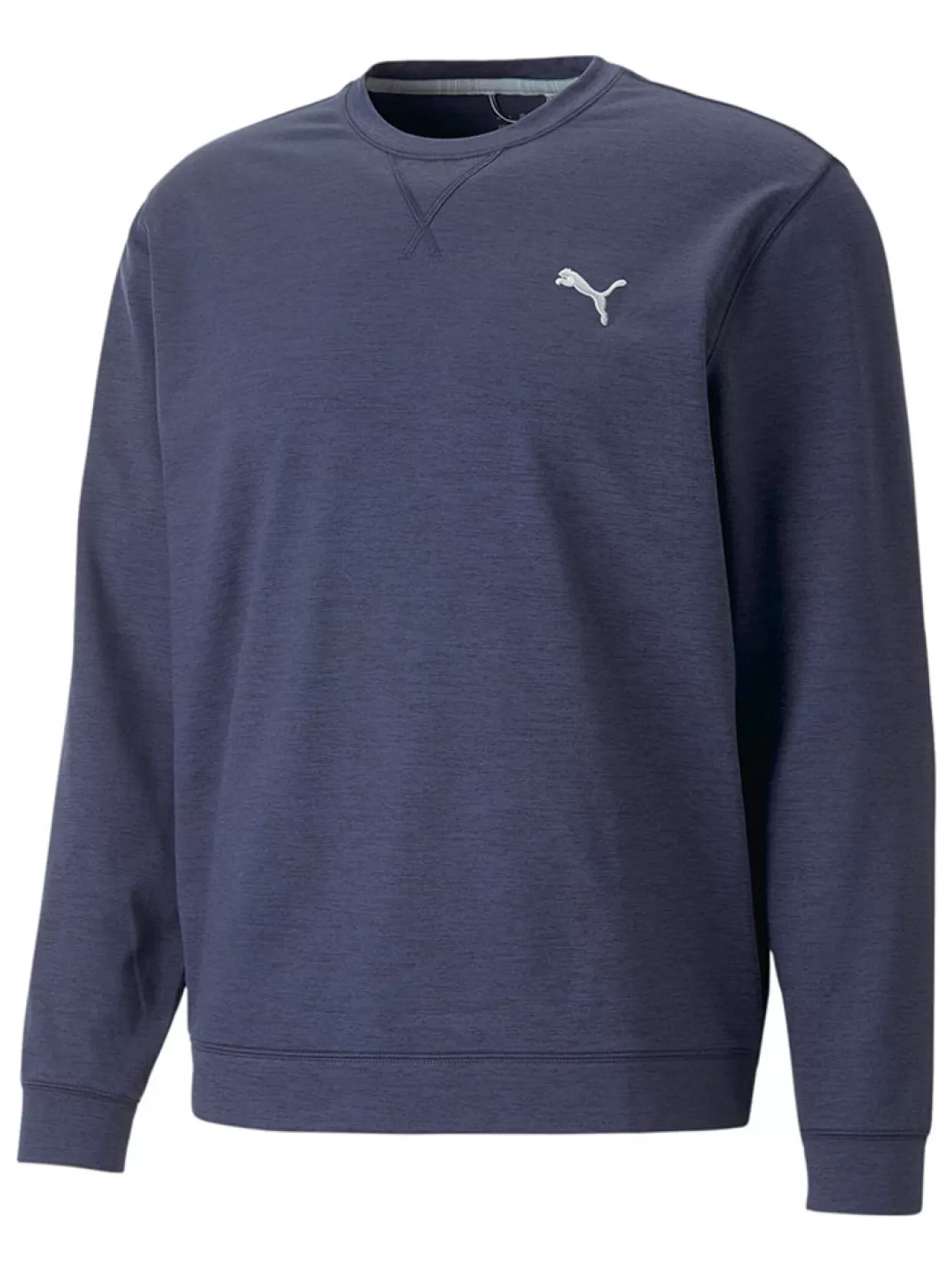 Men Puma Jumpers< Cloudspun Heather Golf Sweatshirt - Navy Blazer Heather