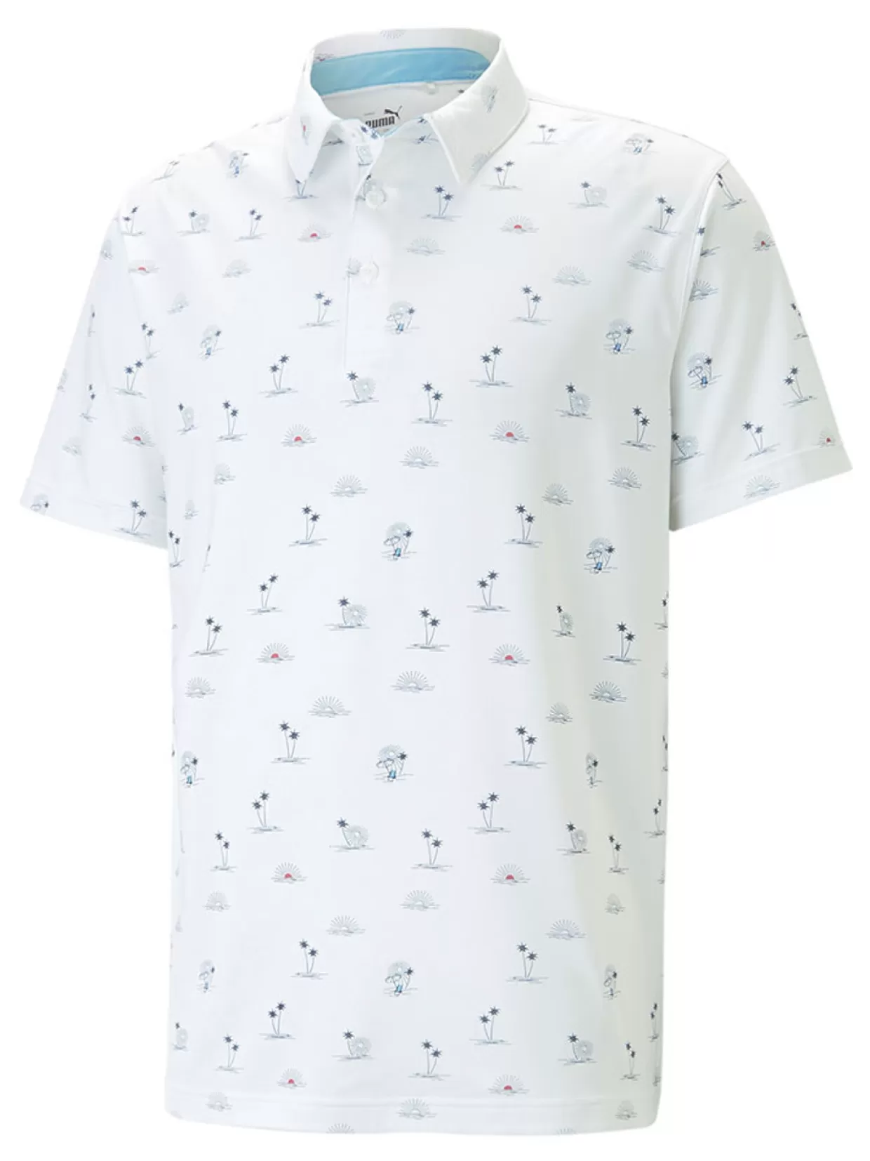 Men Puma Shirts< Cloudspun Horizons Golf Polo - Bright White Heather