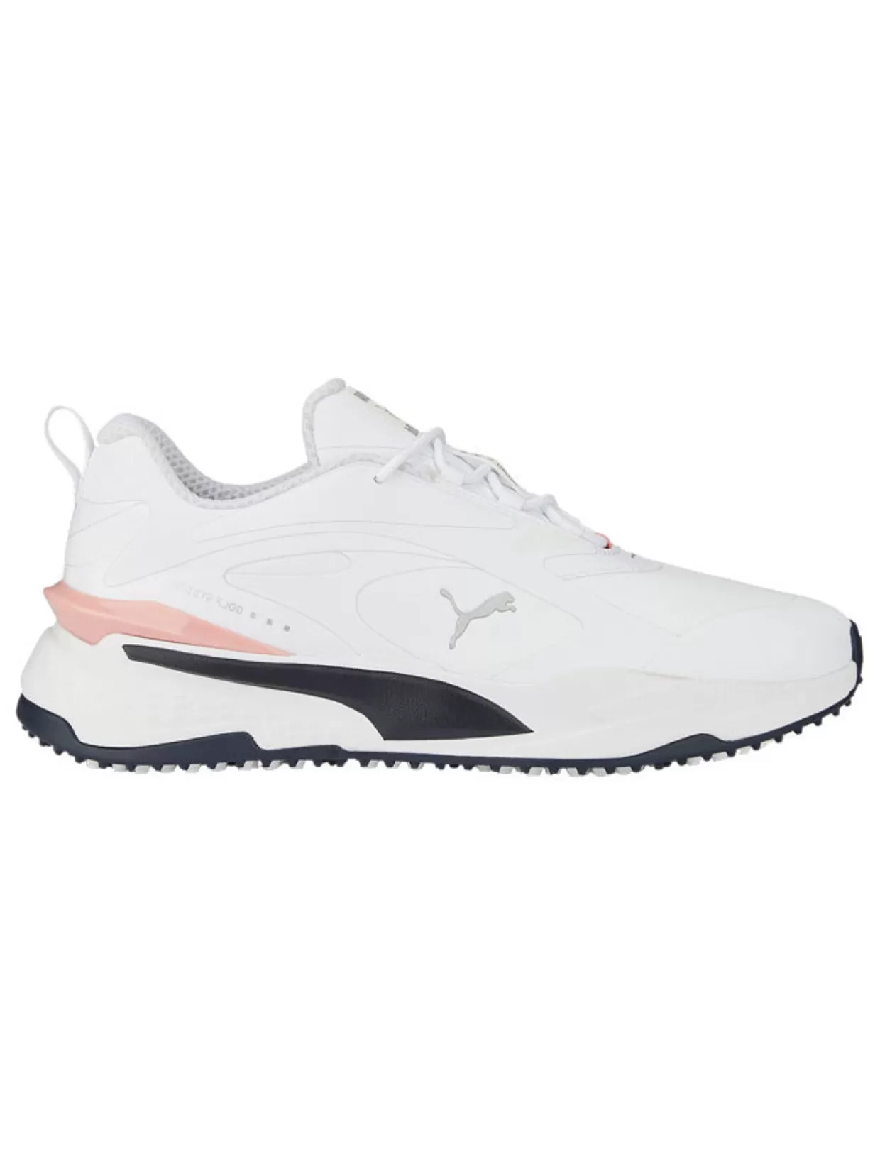 Men Puma Mens Golf Shoes< Gs-Fast Golf Shoes - White/Navy Blazer/Flamingo Pink