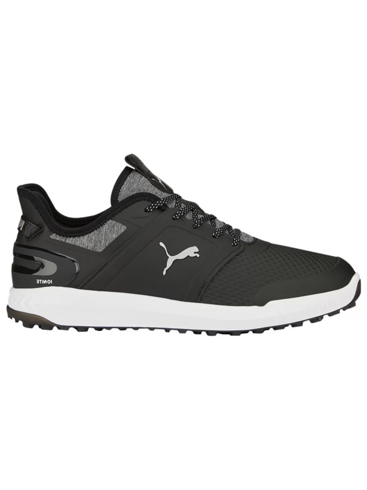 Men Puma Mens Golf Shoes< Ignite Elevate Wide Golf Shoes - Black/ Silver