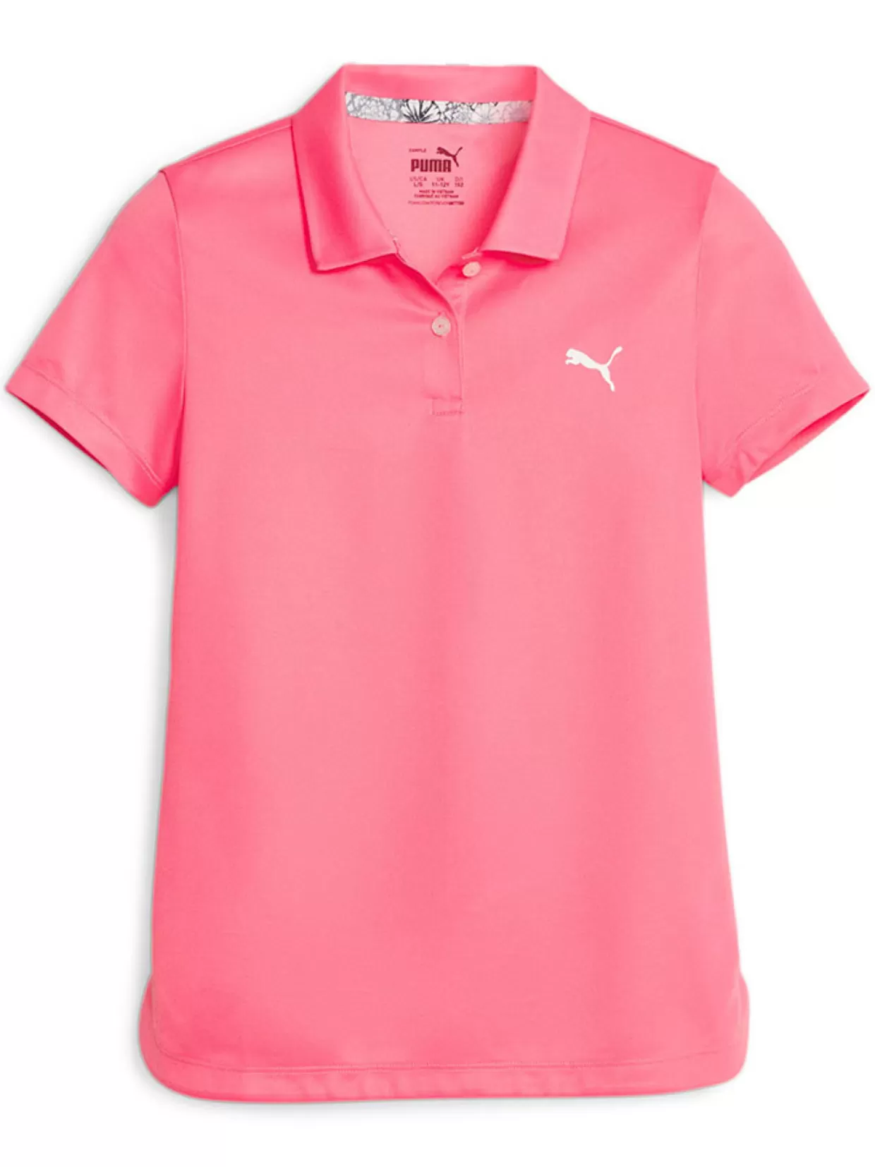 Kids Puma Shirts< Jr Girls Essential Golf Polo - Strawberry Burst