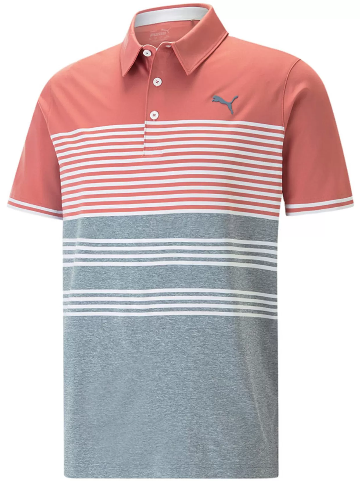 Men Puma Shirts< Mattr Track Golf Polo - Heartfelt/Evening Sky Heather