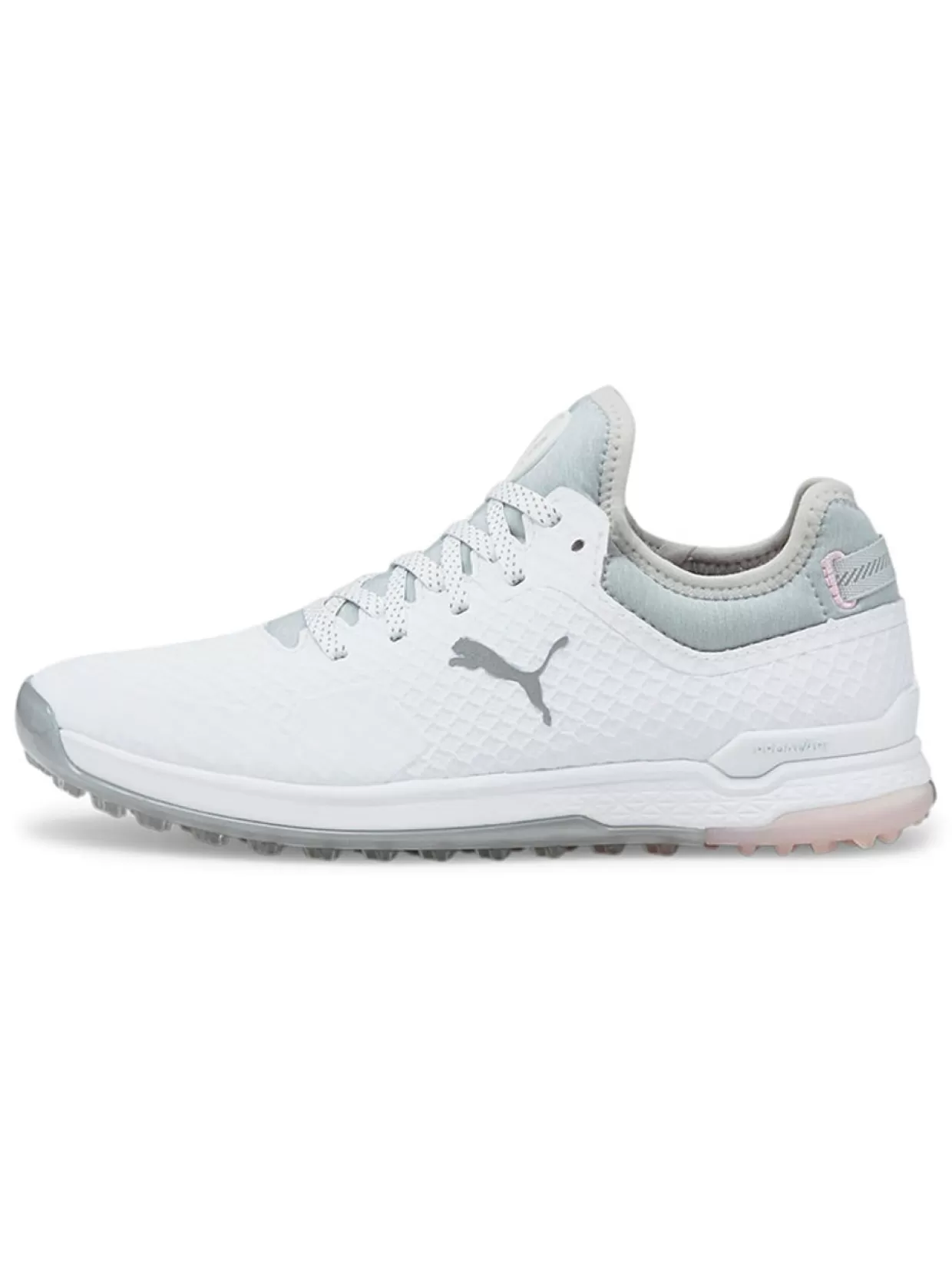 Women Puma Womens Golf Shoes< Women'S Proadapt Alphacat Golf Shoes - White/ Silver/Pink Lady