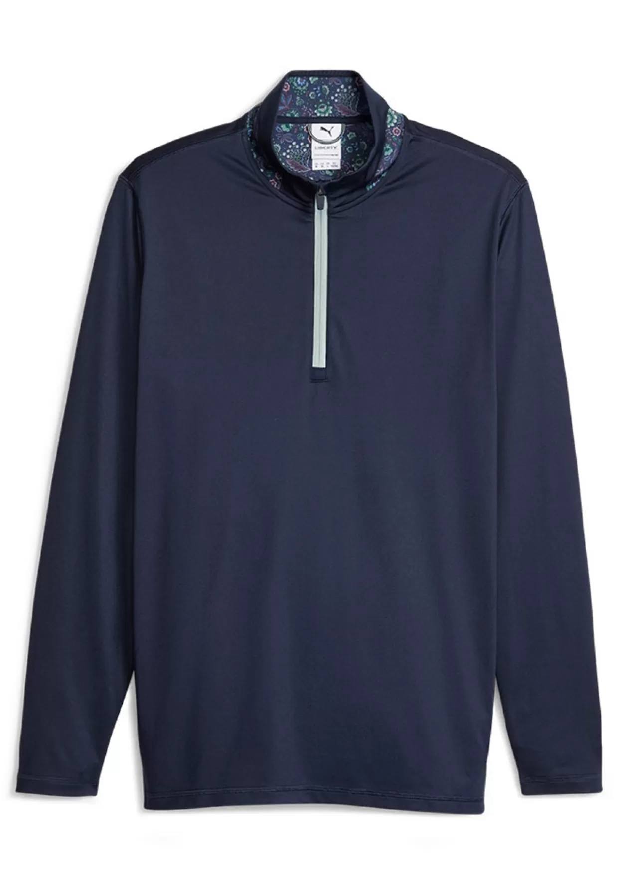 Men Puma Jumpers< X Liberty 1/4 Zip - Navy Blazer/Green Fog