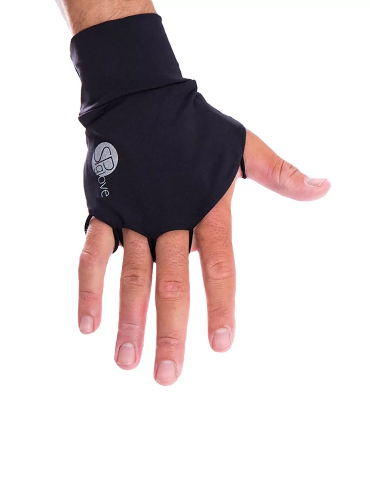 SParms Sleeves< Sun Protection Palmless Gloves - Black