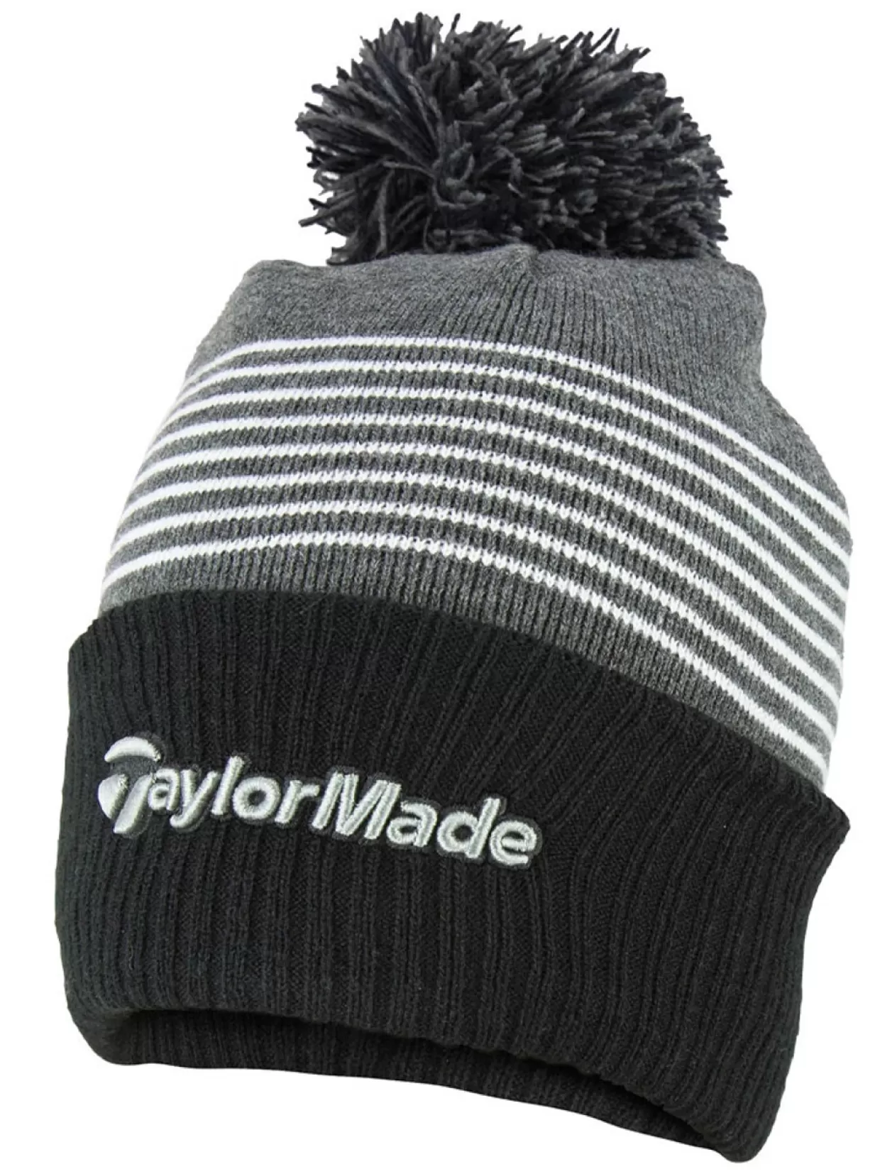 TaylorMade Beanies & Mitts< Bobble Beanie - Black/Grey/White